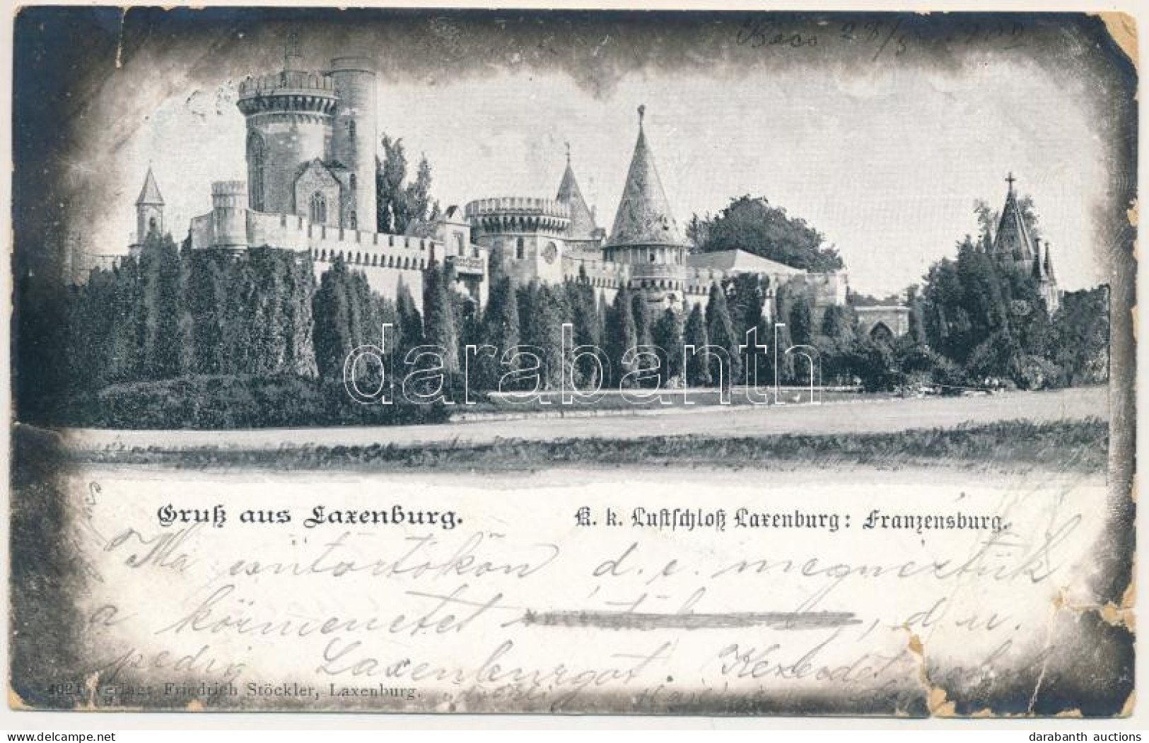 T3/T4 1902 Laxenburg, K.k. Lustschloss Franzensburg / Castle (tears) - Unclassified
