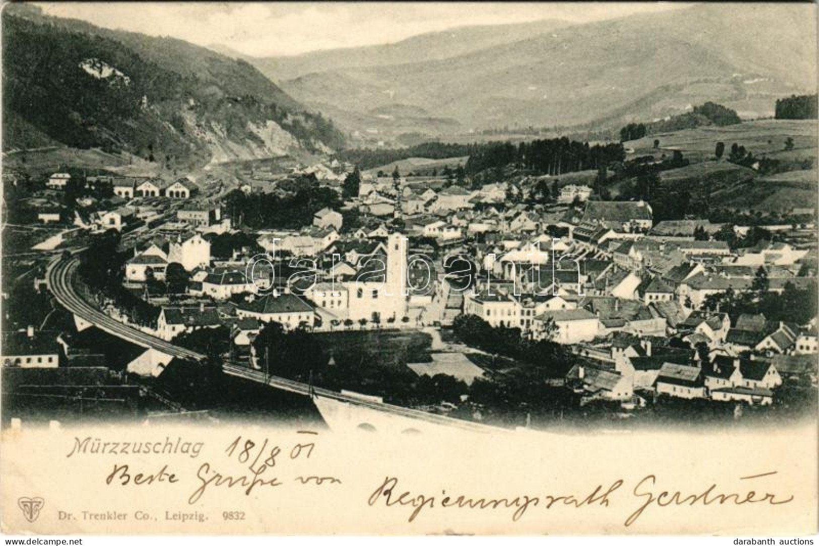 T2/T3 1901 Mürzzuschlag (Steiermark), General View, Railway Bridge, Railway Station (EK) - Unclassified