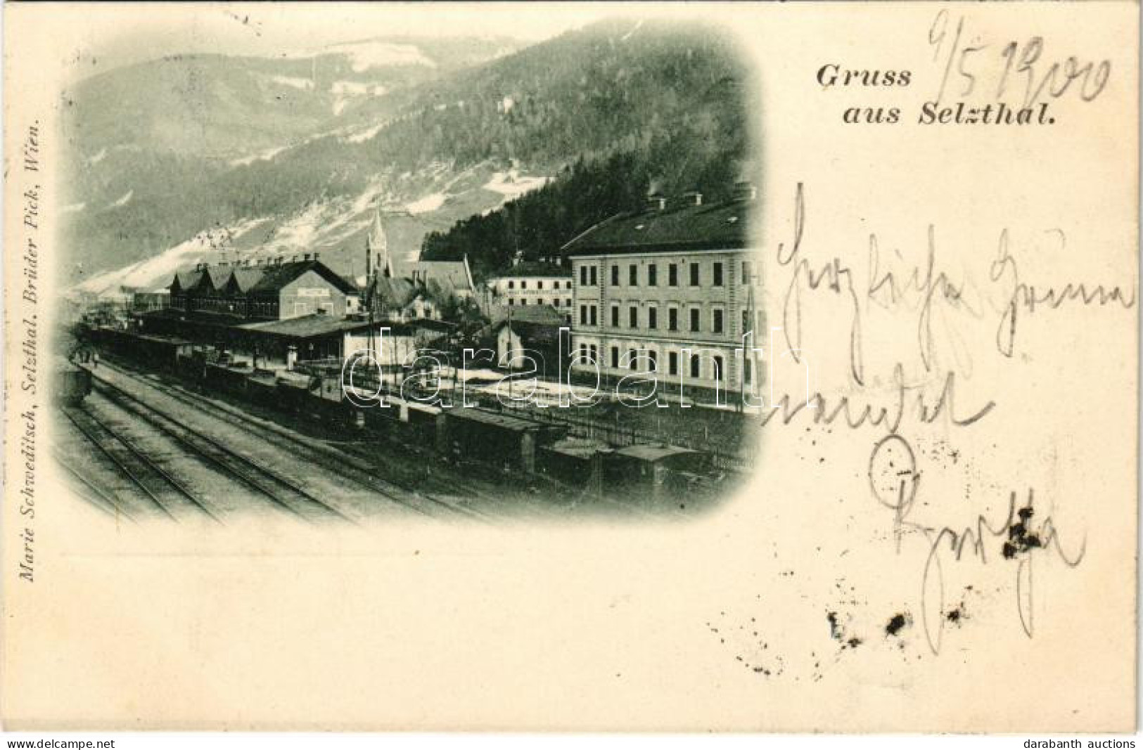 T2 1900 Selzthal, Bahnhof. Maria Schweditsch / Railway Station, Trains - Unclassified
