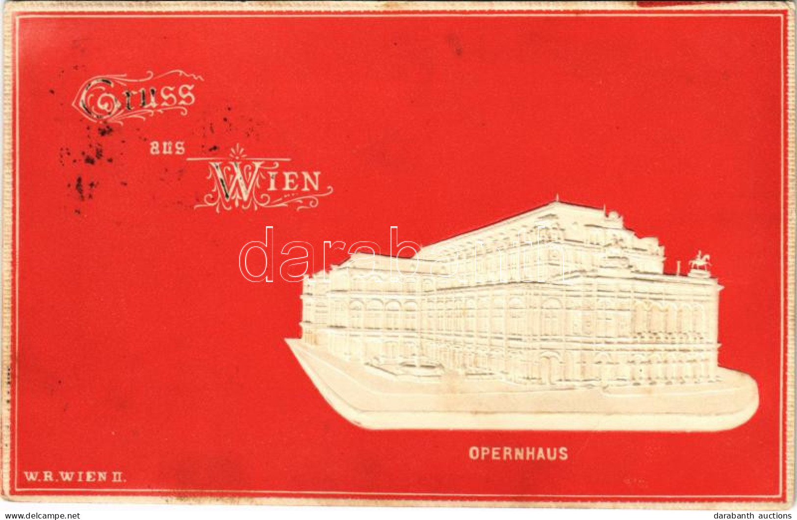 T2/T3 1899 (Vorläufer) Wien, Vienna, Bécs; Opernhaus / Operahouse. Schreier & Co. Emb. (fa) - Non Classés