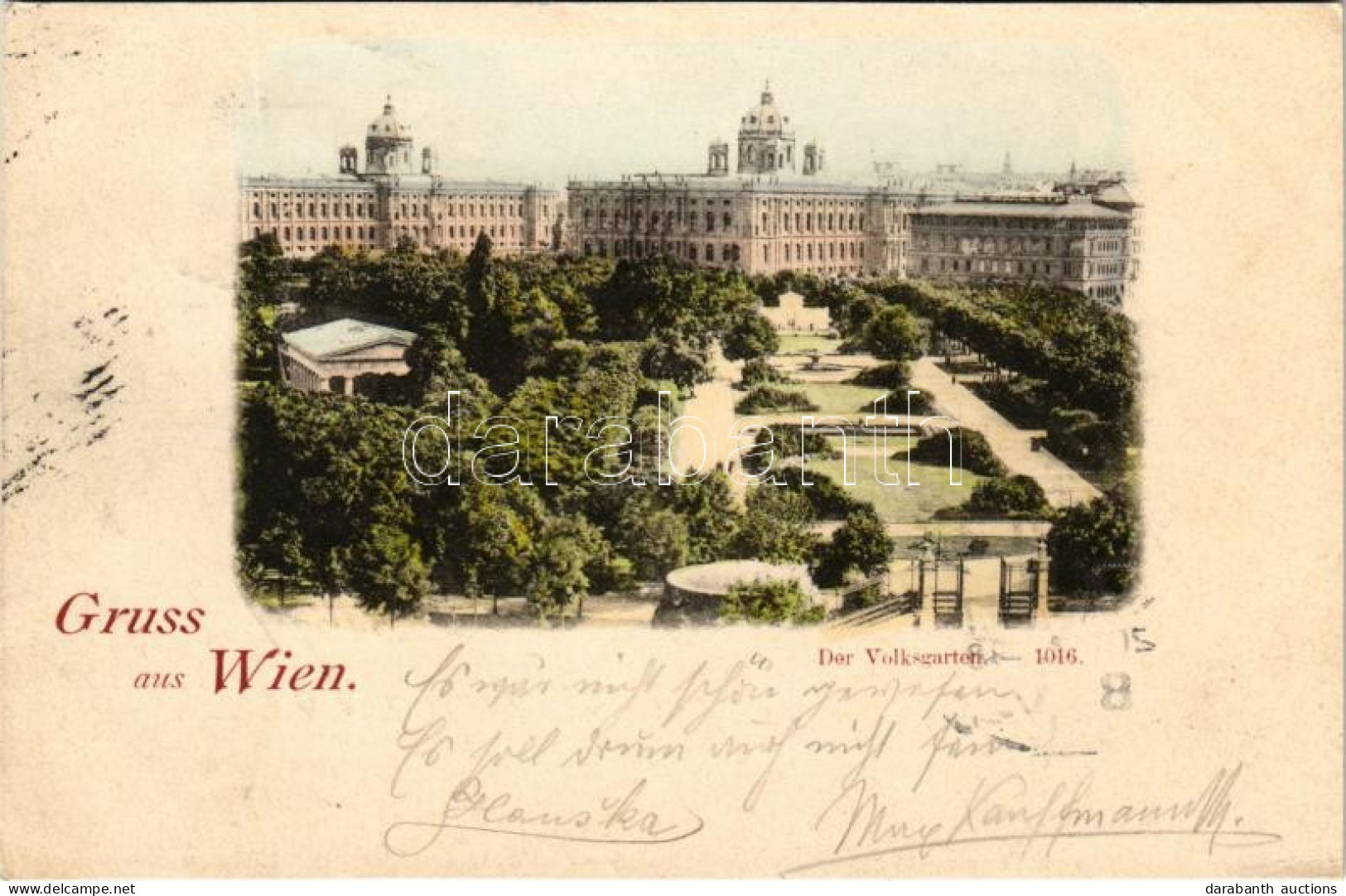 T2 1898 (Vorläufer) Wien, Vienna, Bécs; Der Volksgarten / Park - Zonder Classificatie