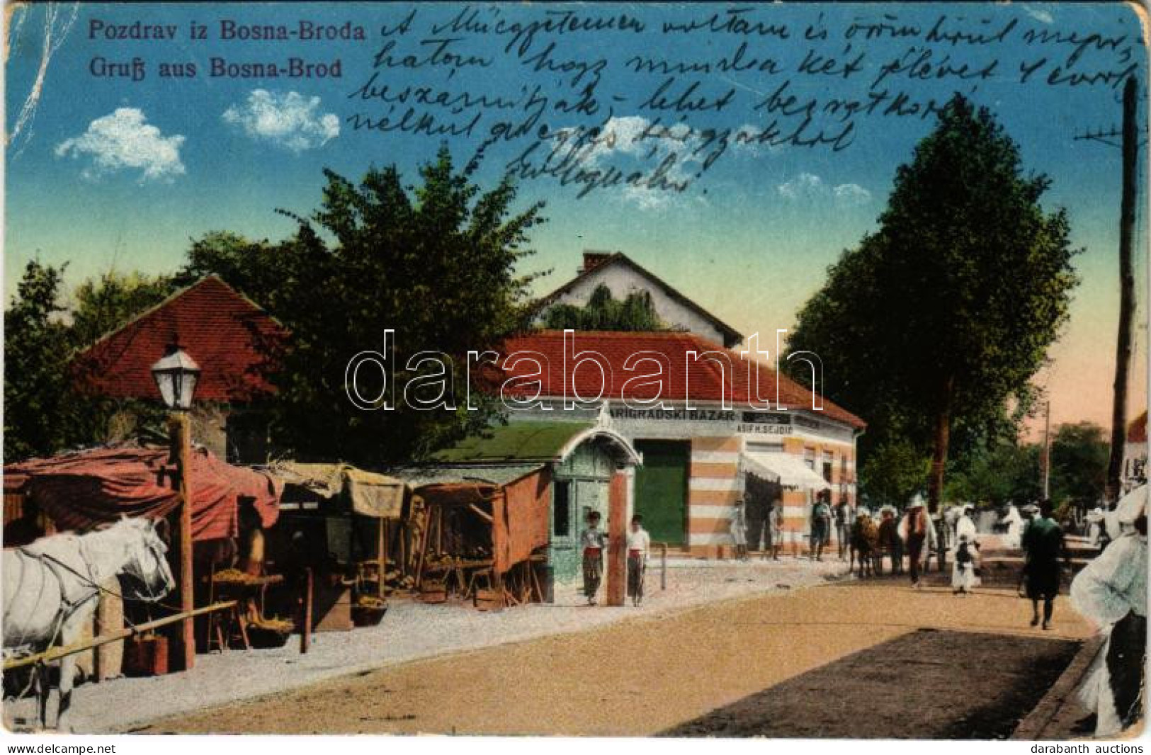 * T3 1916 Bosanski Brod, Carigradski Bazar Asif H. Sejdic / Shop And Market (Rb) - Ohne Zuordnung
