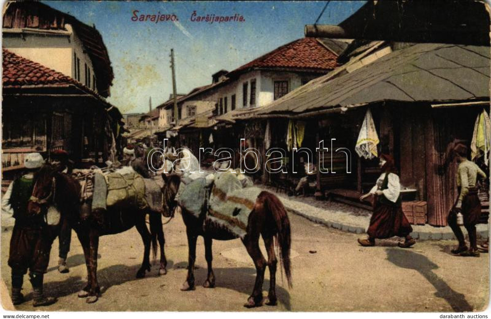 * T3 Sarajevo, Carsijapartie / Street View, Market Vendors, Shops, Bazaar (kopott Sarakak / Worn Corners) - Unclassified