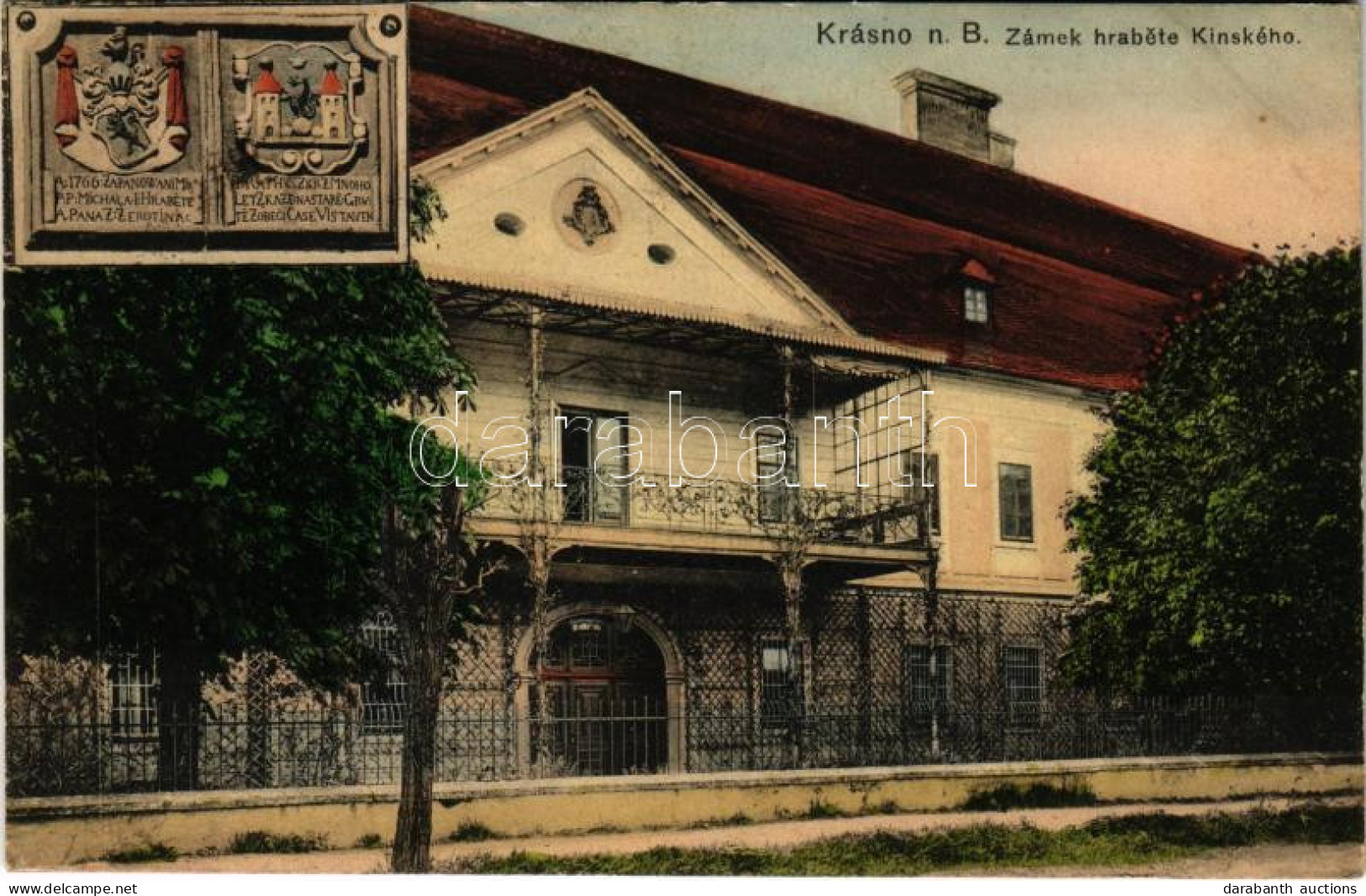 T2/T3 1913 Krásno Nad Becvou (Valasské Mezirící), Zámek Hrabete Kinského / Castle (fl) - Ohne Zuordnung