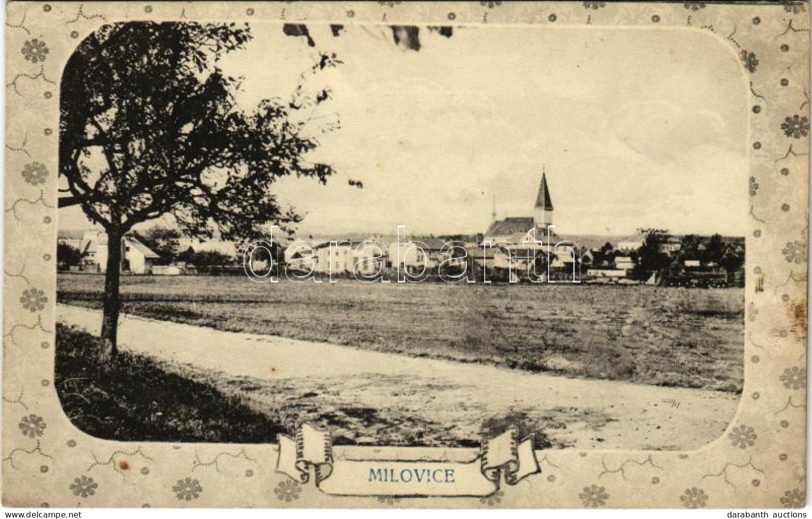 T2/T3 Milovice, Milowitz; General View. Floral (EK) - Ohne Zuordnung