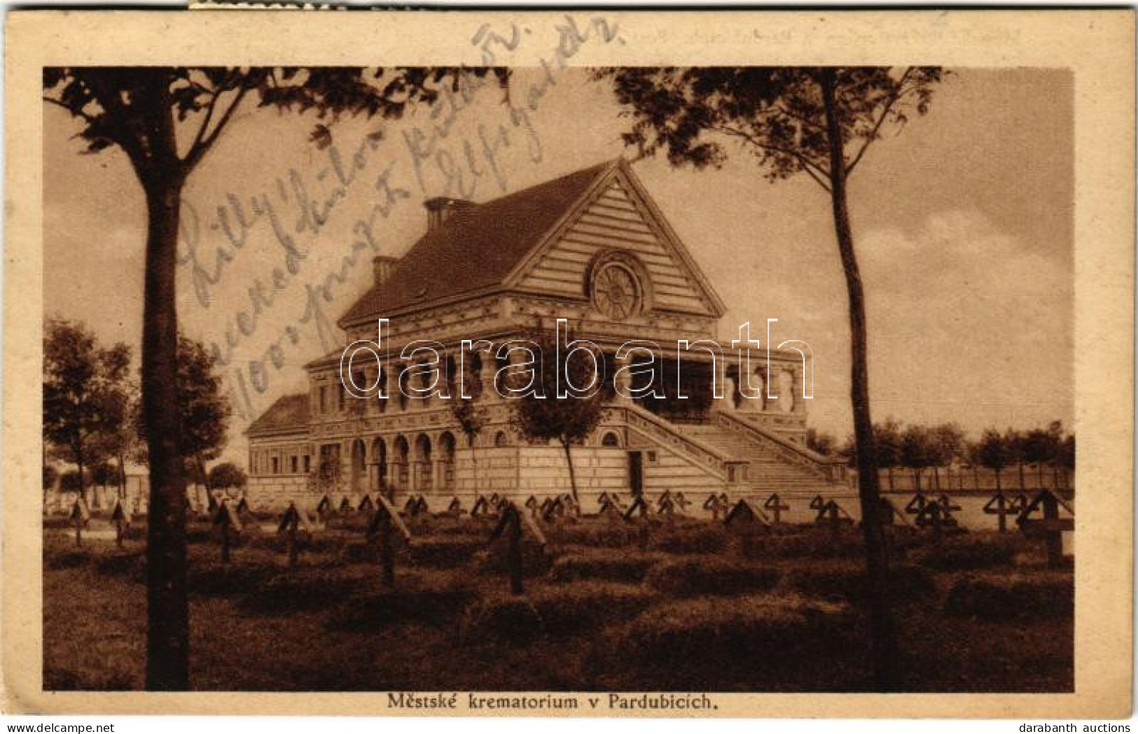 T2/T3 1927 Pardubice, Pardubitz; Mestské Krematorium / Cematory, Crematorium (EK) - Zonder Classificatie
