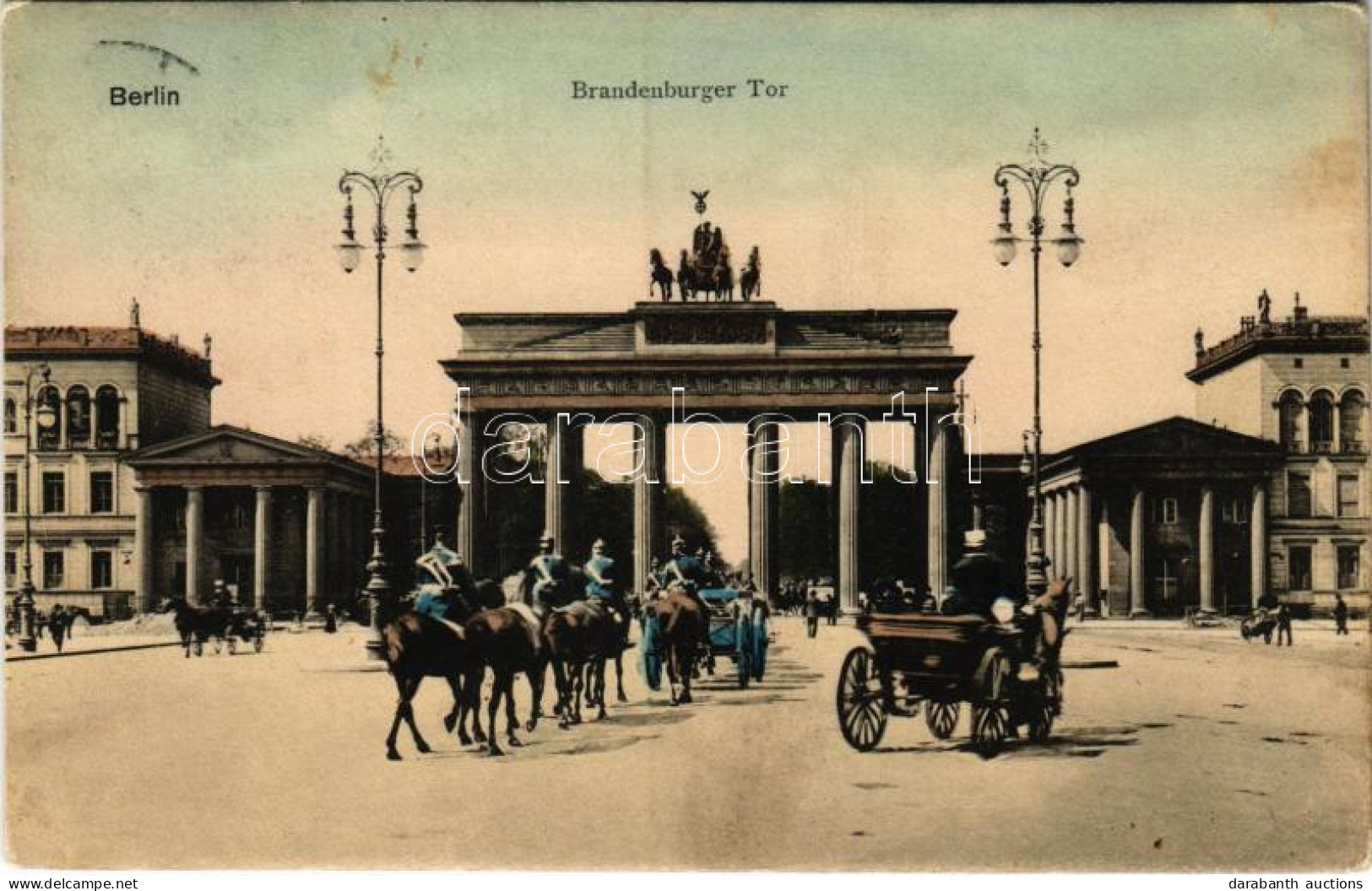 T2/T3 1907 Berlin, Brandenburger Tor / Square, Triumphal Arch, German Soldiers (fl) - Ohne Zuordnung