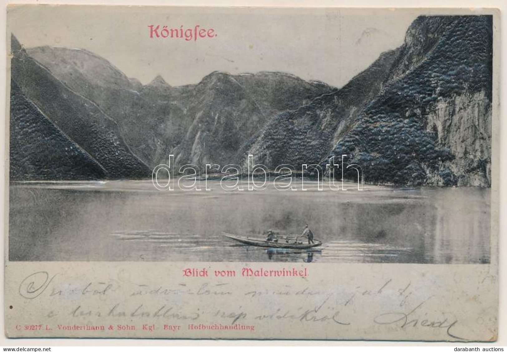 * T3/T4 1902 Königsee, Blick Vom Malerrwinkel / Lake, Boat. Emb. (Rb) - Non Classificati