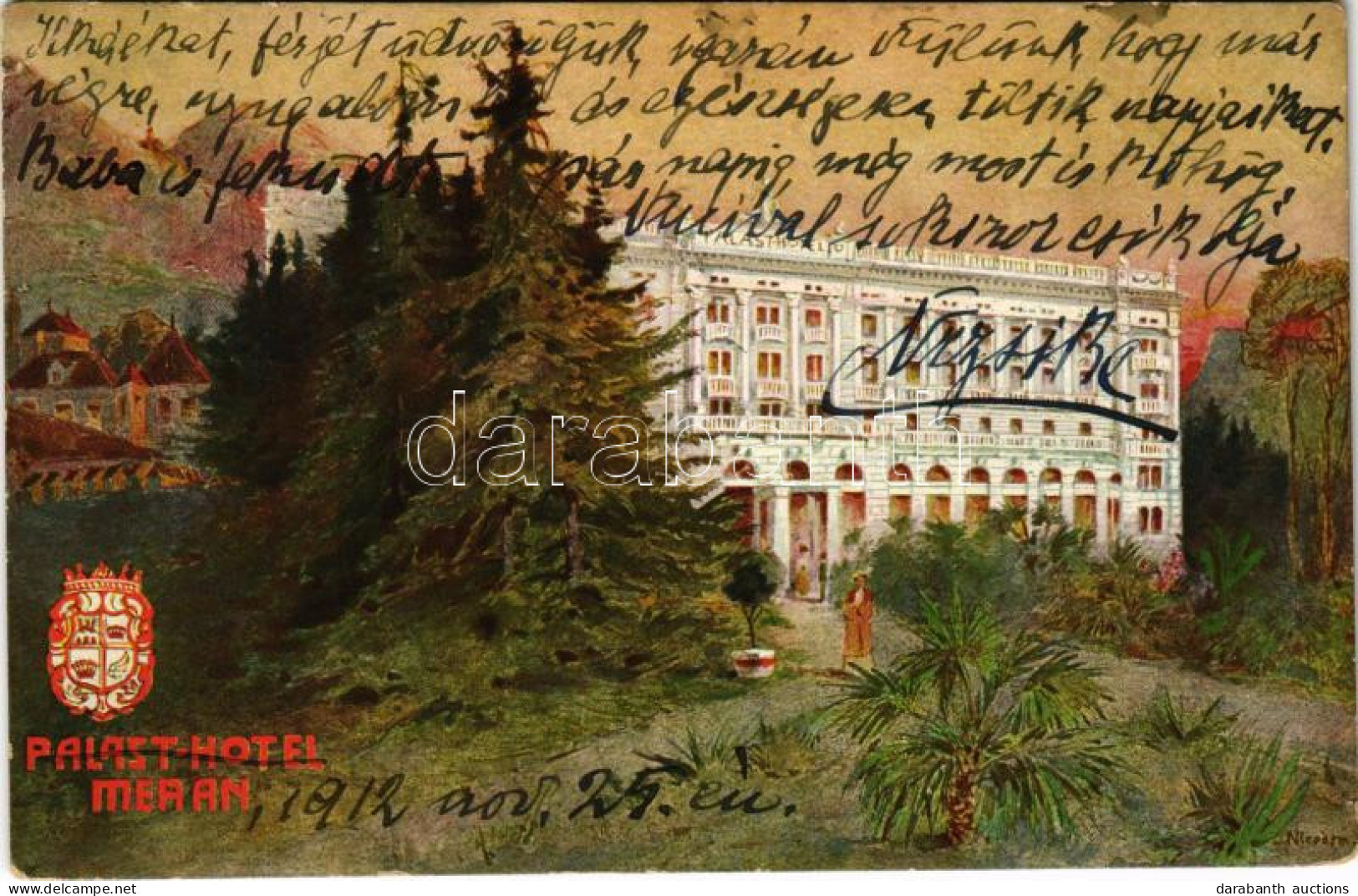 T2/T3 1912 Merano (Südtirol), Palast Hotel (EB) - Unclassified