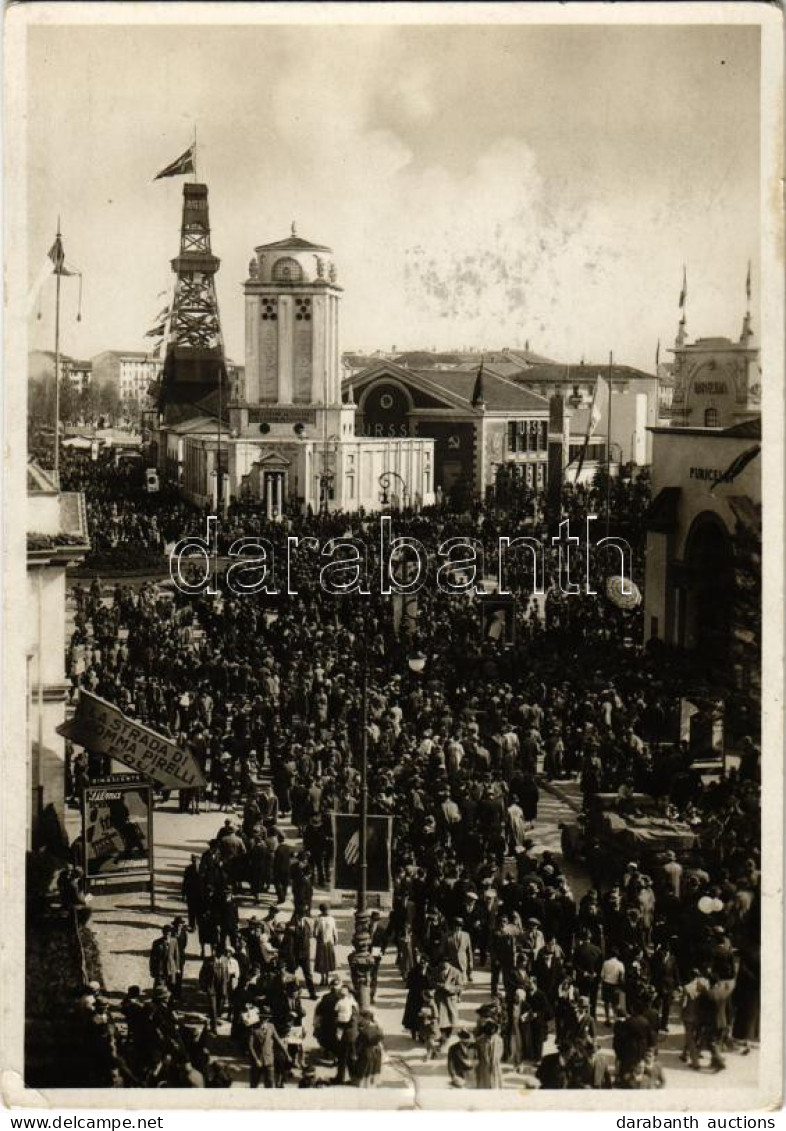 T3 1938 Milano, Milan; Foire De Milan, La Foule Des Visiteurs / Milan Fair, Crowd Of Visitors, Pavilion Of The Union Of  - Non Classés