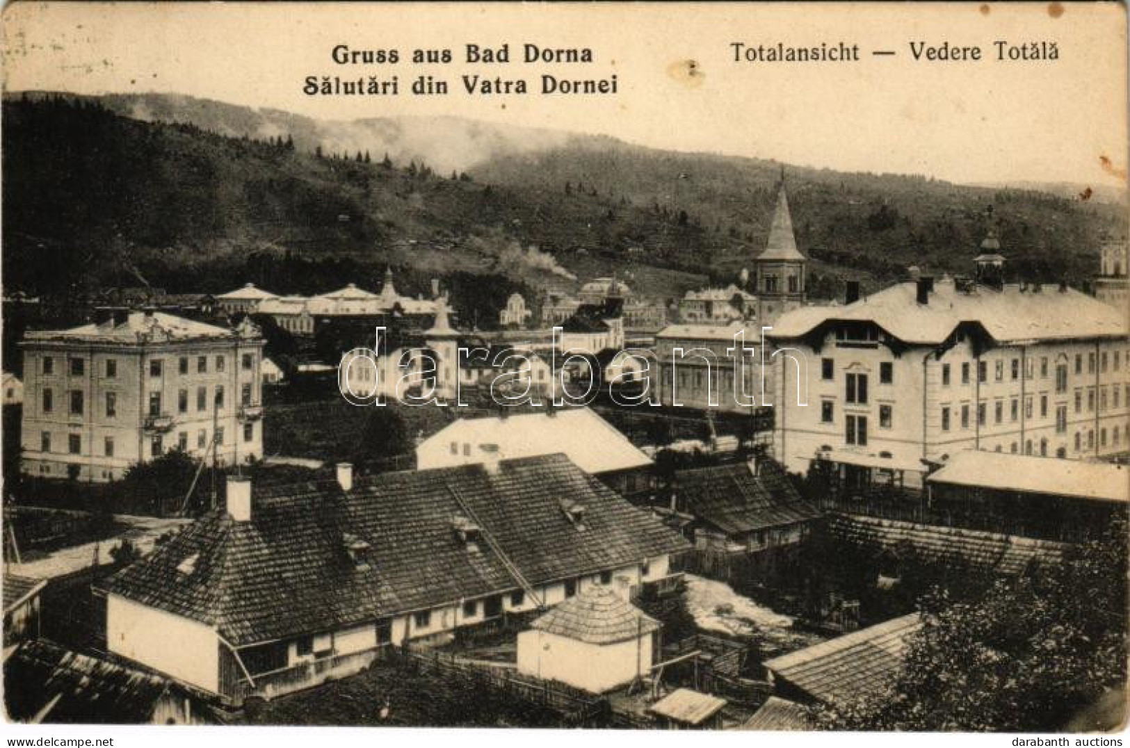 T2/T3 1913 Vatra Dornei, Dornavátra, Bad Dorna-Watra (Bukovina, Bucovina, Bukowina); Vedere Totala / General View (EK) - Non Classés