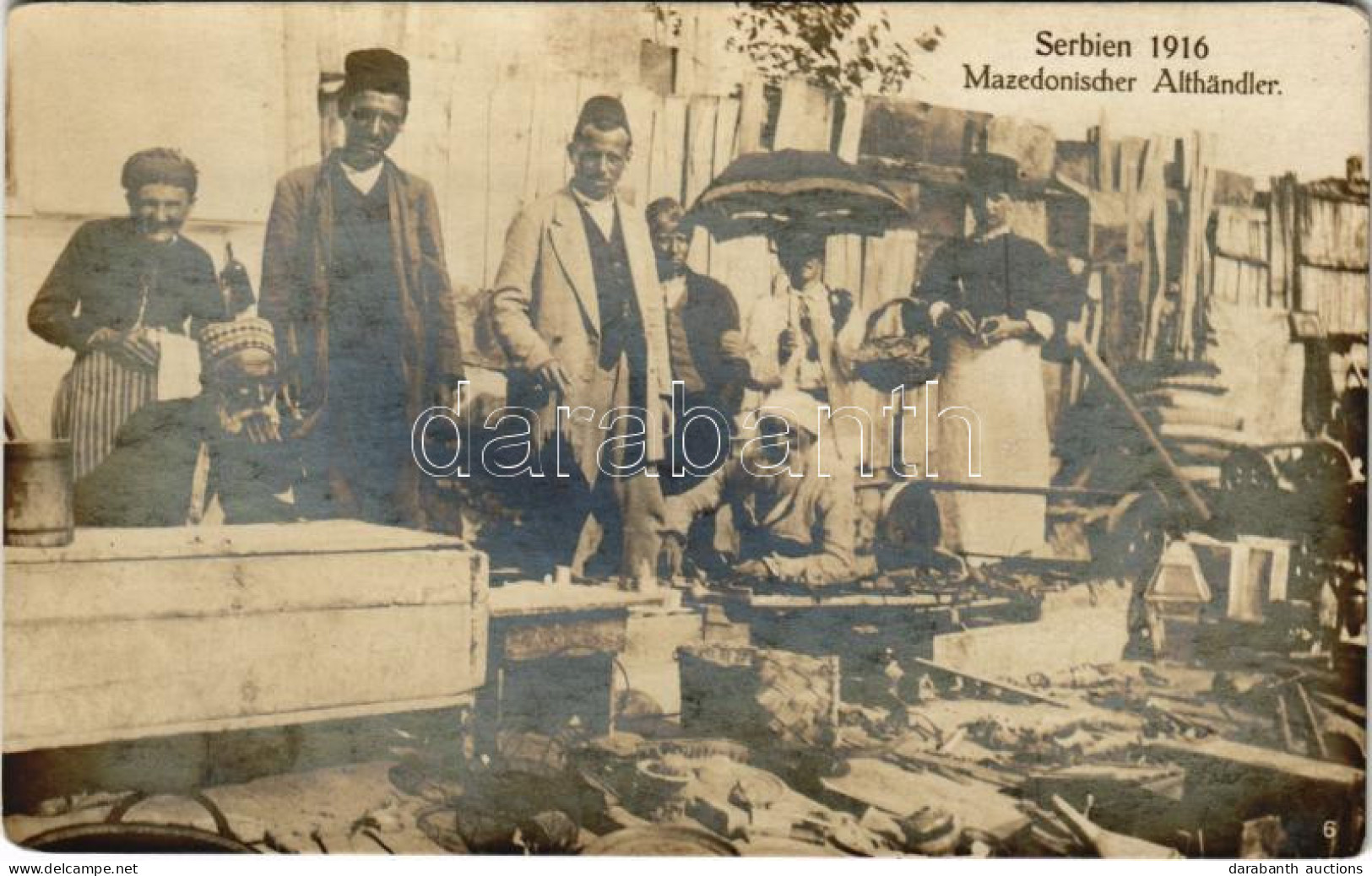 ** T2/T3 Serbien 1916. Mazedonischer Althändler / Serbian Market With Macedonian Merchants (fl) - Non Classés
