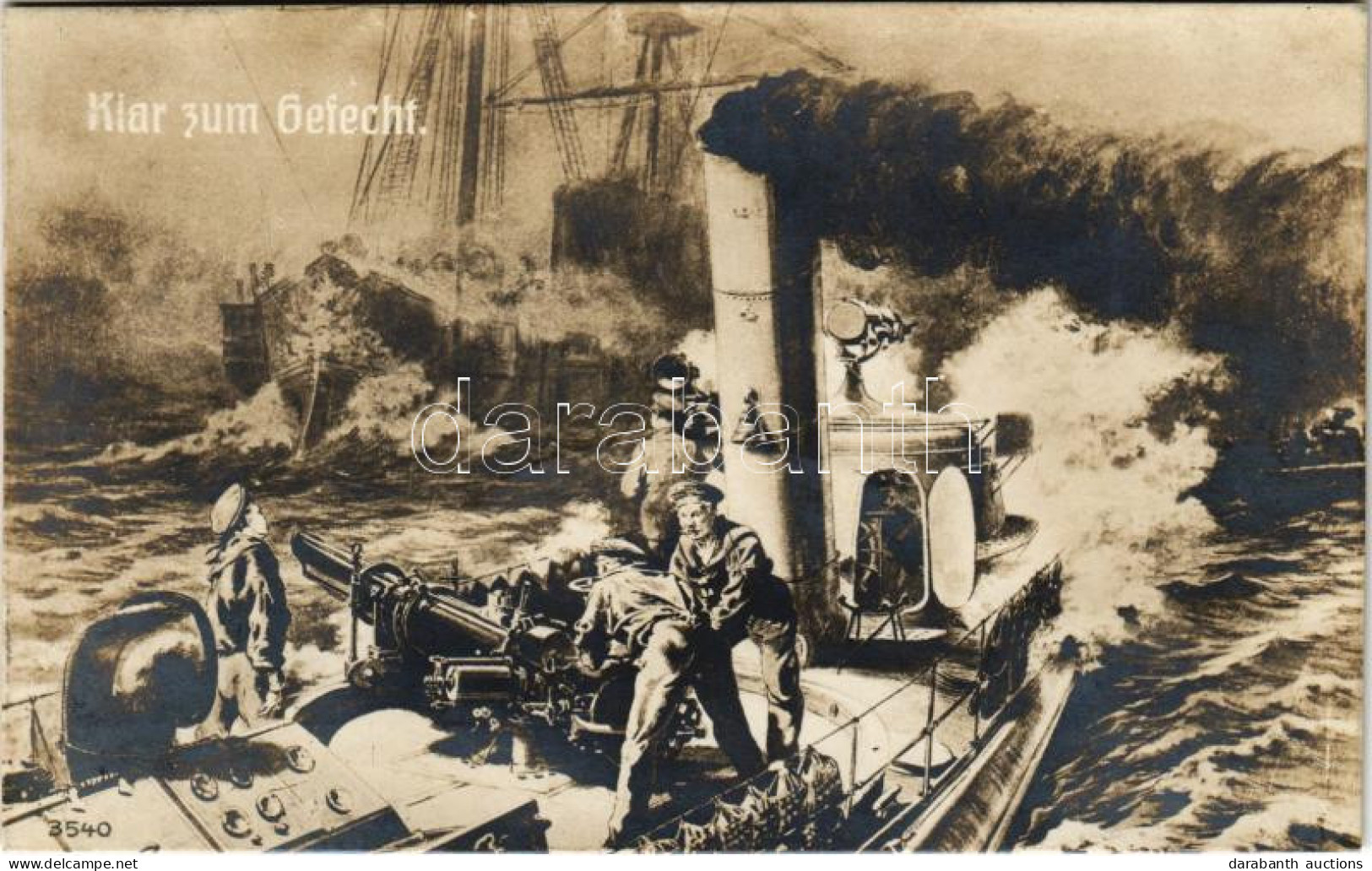 ** T2 Klar Zum Gefecht / WWI German Navy (Kaiserliche Marine) Art Postcard - Ohne Zuordnung