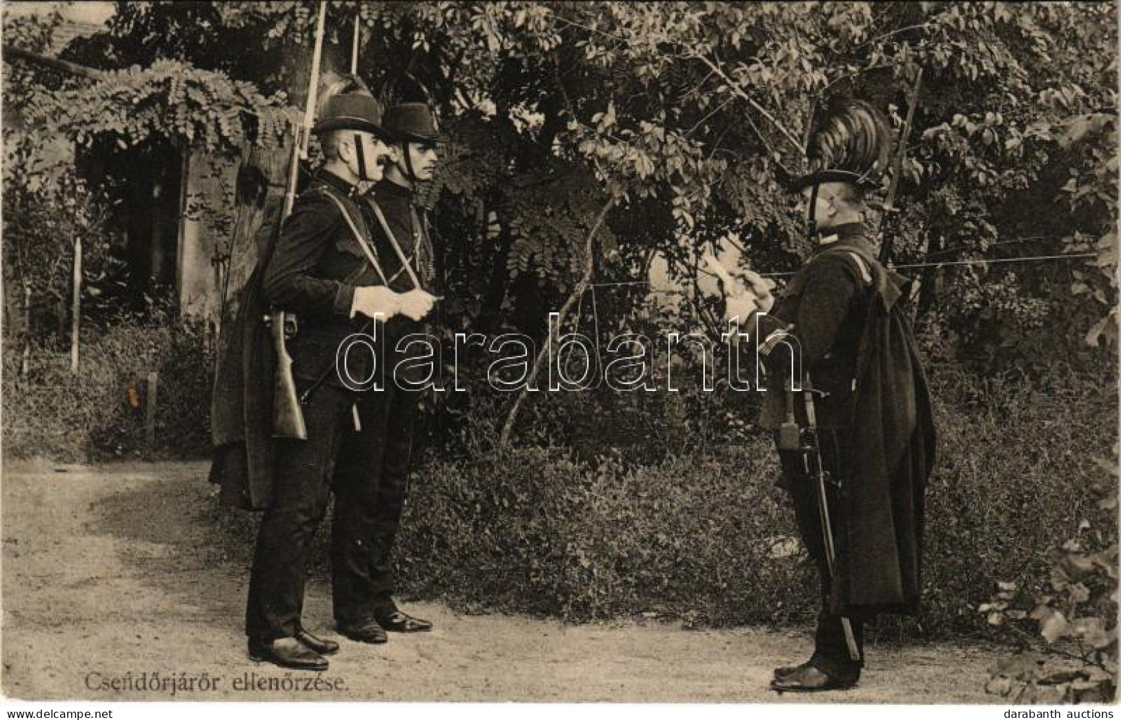 T2/T3 1911 Csendőrjárőr Ellenőrzése. Kaufmann Ábrahám és Társa Kiadása. Tervezte Horváth I. Géza / K.u.K. Military, Insp - Zonder Classificatie