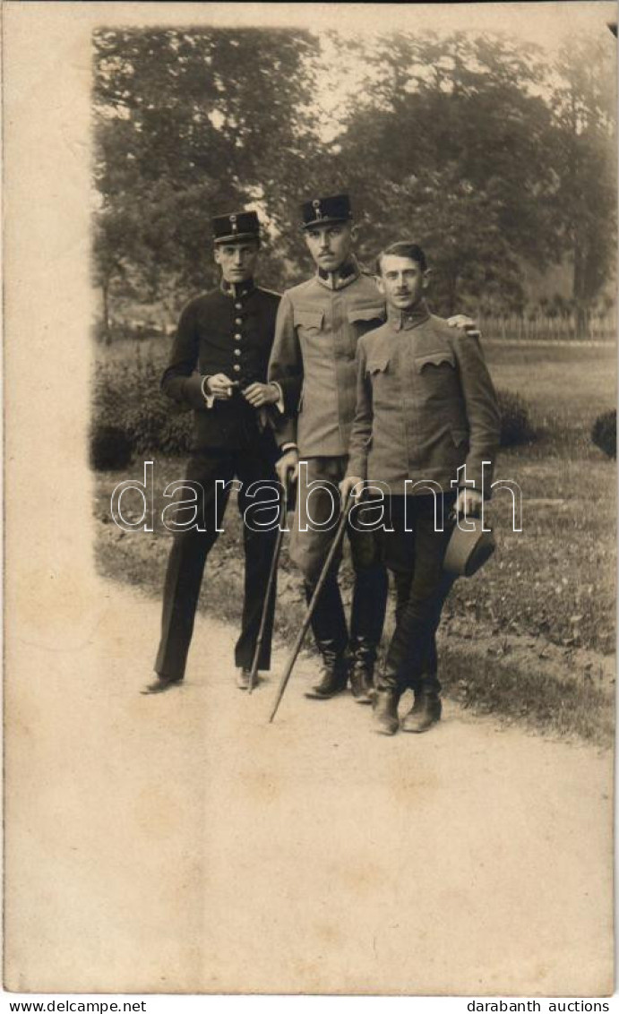 * T2/T3 1918 Budapest XIII. Margitsziget, Osztrák-magyar Katonák, Tisztek Csoportképe / WWI Austro-Hungarian K.u.K. Sold - Sin Clasificación