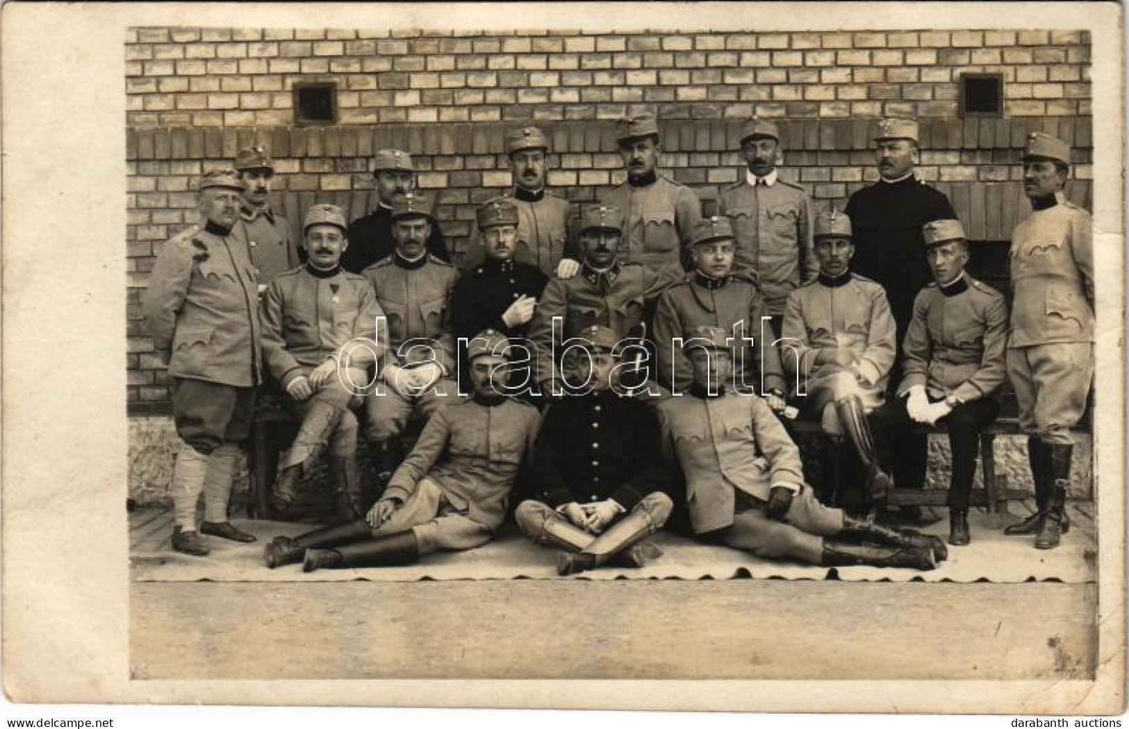T2/T3 1915 Osztrák-magyar Katonák Csoportképe / WWI Austro-Hungarian K.u.K. Soldiers Group Photo (EK) - Unclassified