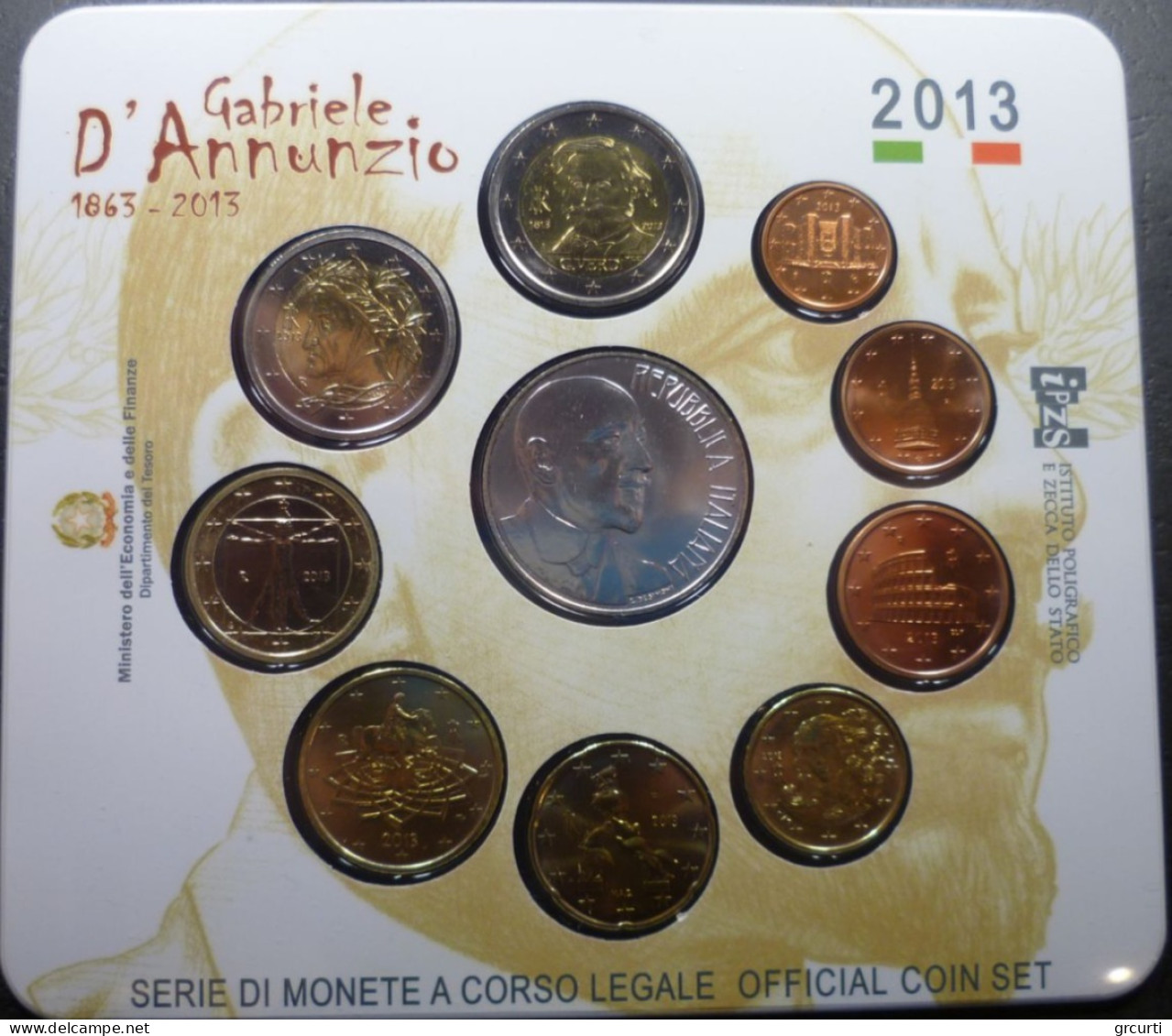 Italia - 2013 - Serie Divisionale - Con 2 € Giuseppe Verdi E 5 € Gabriele D'Annunzio - Italia