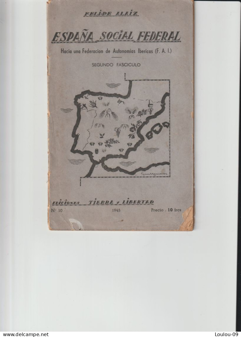 Espagna,Social Fédéral-1945-32 Pages En Espagnol- - Diritto E Politica