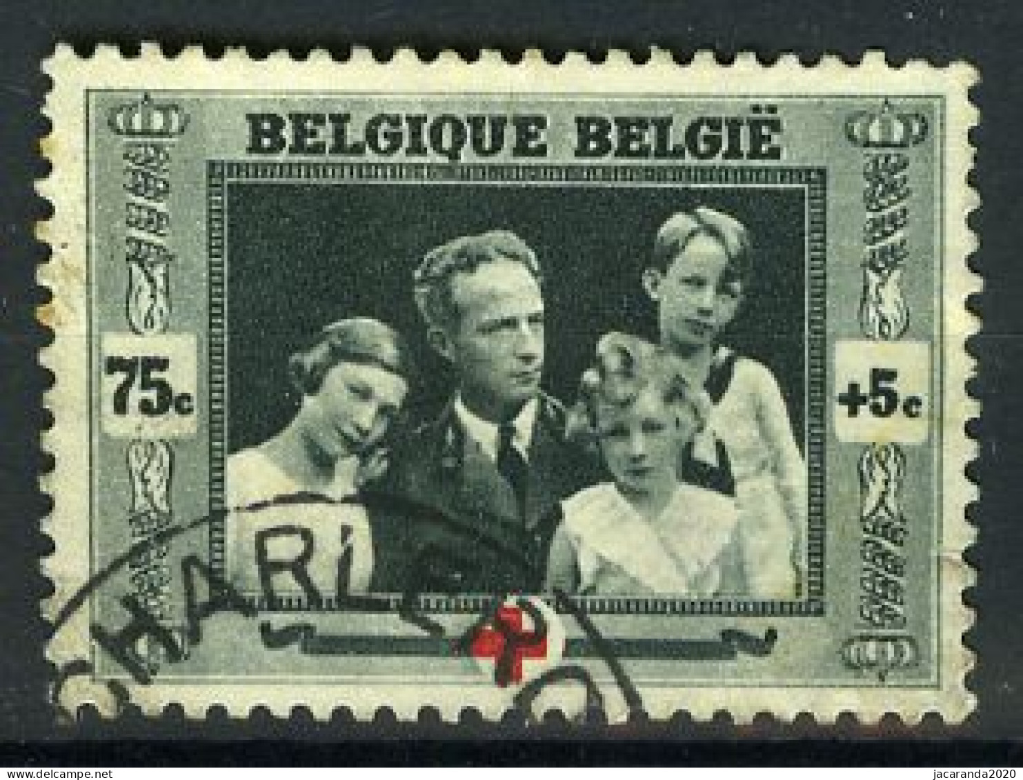 België 499 - Rode Kruis - Croix-Rouge - Koning Leopold III En Kinderen - Roi Léopold III - Gestempeld - Oblitéré - Used - Oblitérés