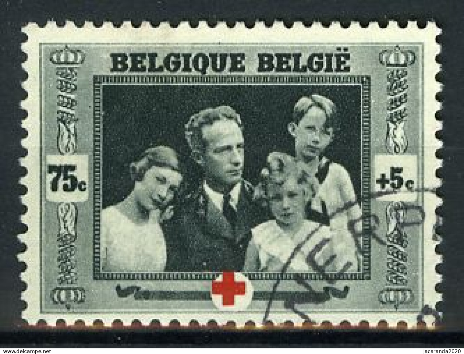 België 499 - Rode Kruis - Croix-Rouge - Koning Leopold III En Kinderen - Roi Léopold III - Gestempeld - Oblitéré - Used - Usati