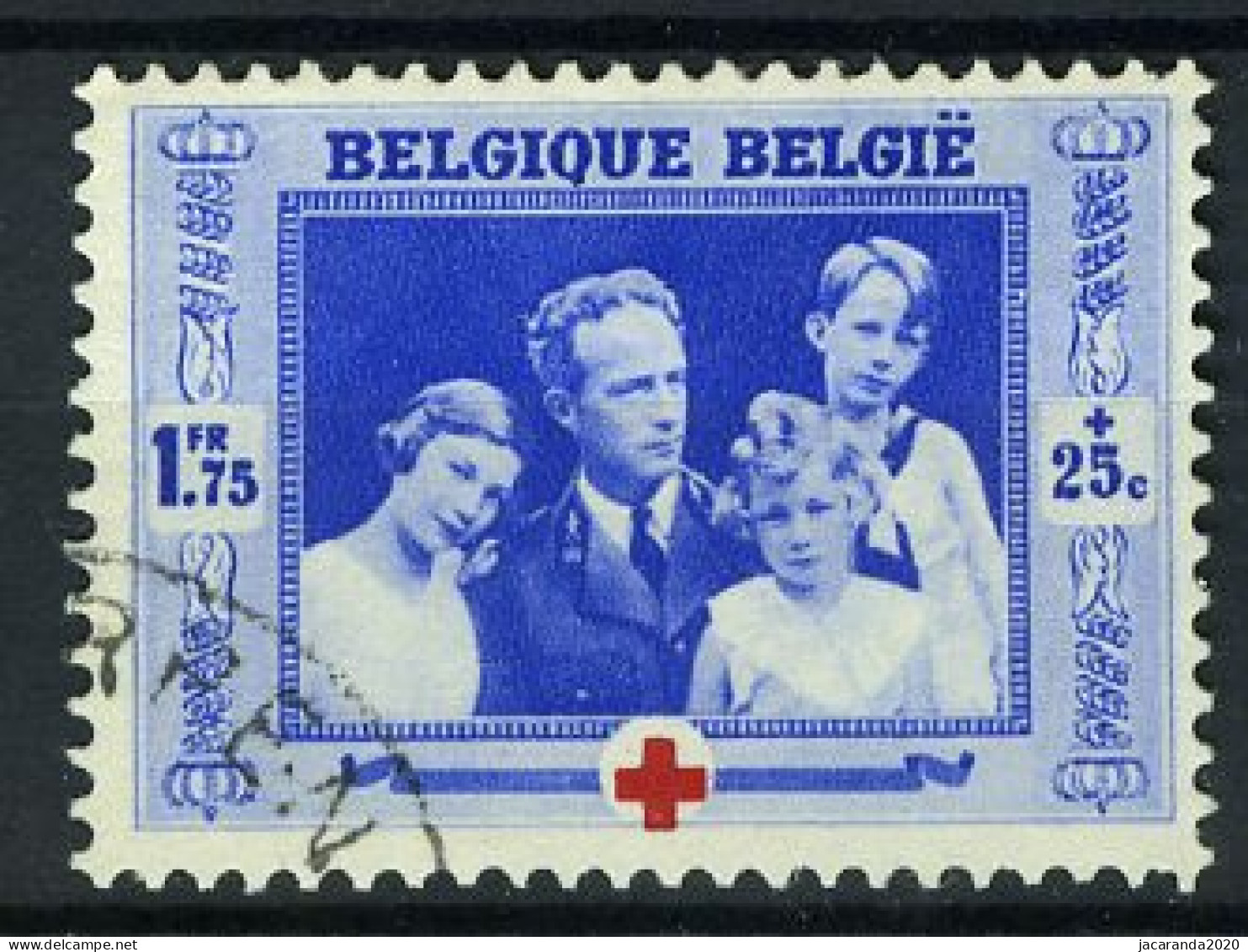 België 501 - Rode Kruis - Croix-Rouge - Koning Leopold III En Kinderen - Roi Léopold III - Gestempeld - Oblitéré - Used - Usados