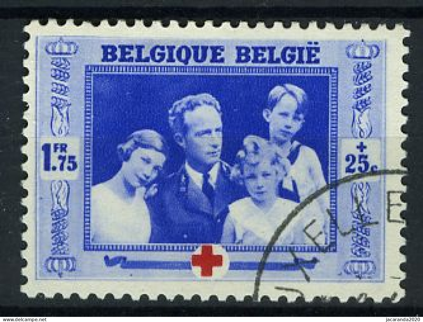 België 501 - Rode Kruis - Croix-Rouge - Koning Leopold III En Kinderen - Roi Léopold III - Gestempeld - Oblitéré - Used - Usados