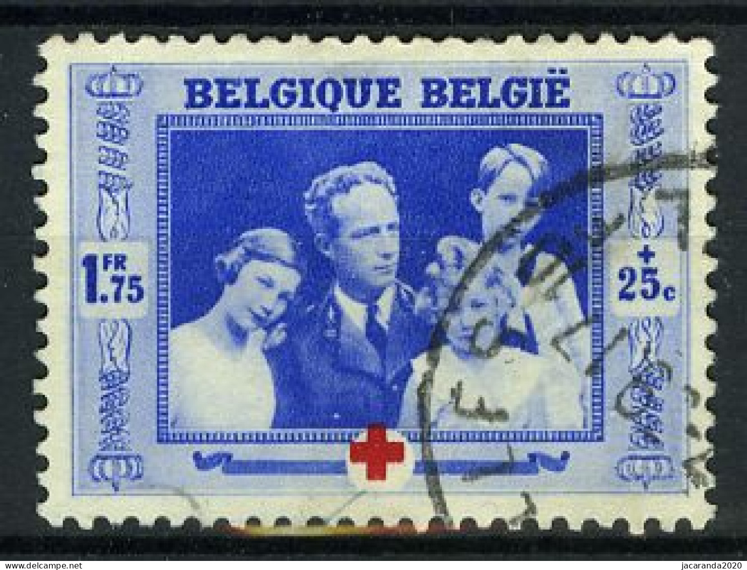 België 501 - Rode Kruis - Croix-Rouge - Koning Leopold III En Kinderen - Roi Léopold III - Gestempeld - Oblitéré - Used - Usados