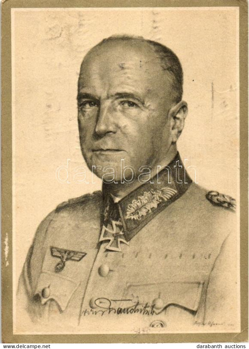 T2/T3 Walther Von Brauchitsch, Oberbefehlshaber Des Heeres, Artist Signed (EK) - Sin Clasificación