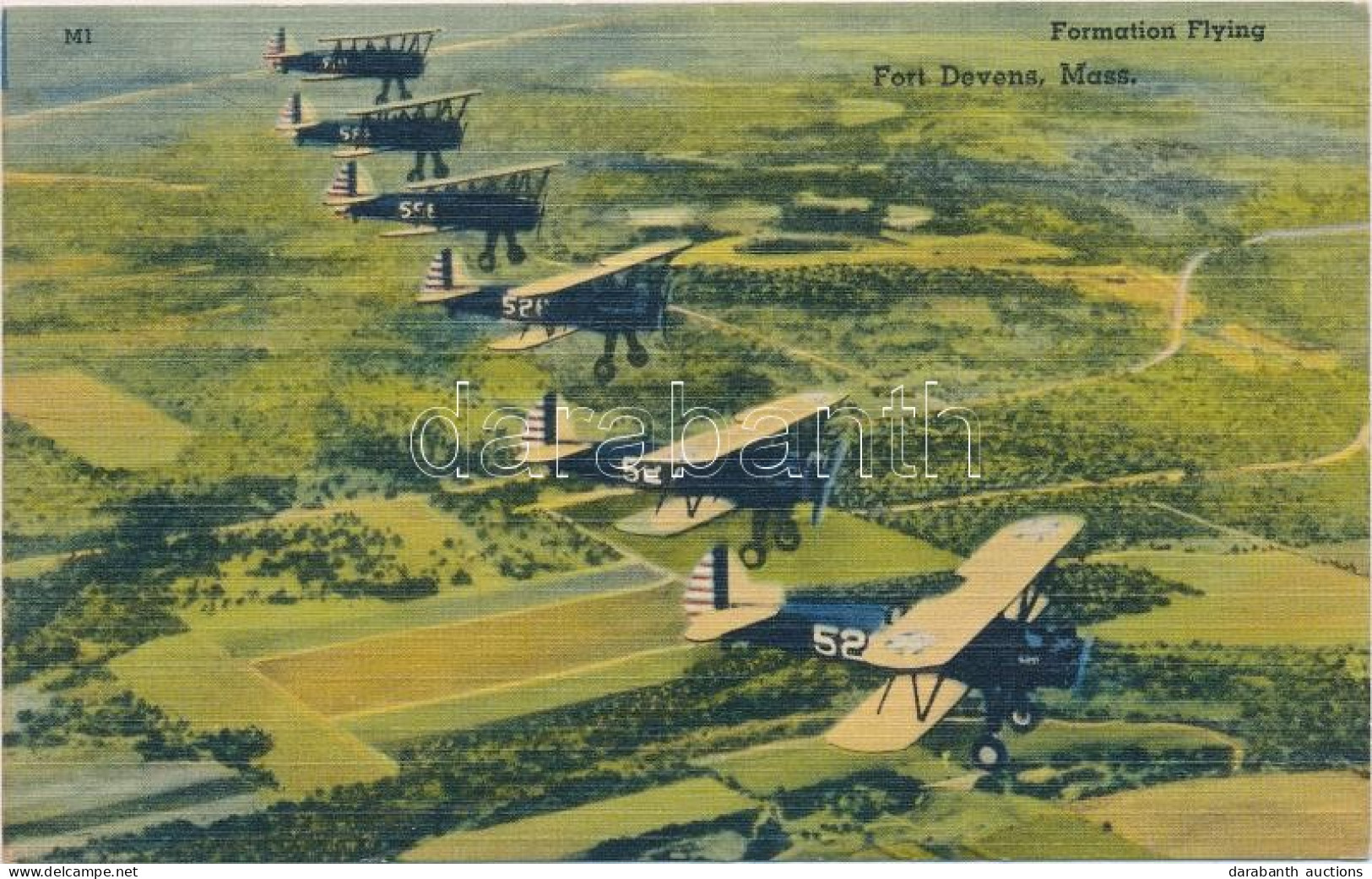 * T3 Fort Devens, Formation Flying, American Military Aircraft (fa) - Zonder Classificatie