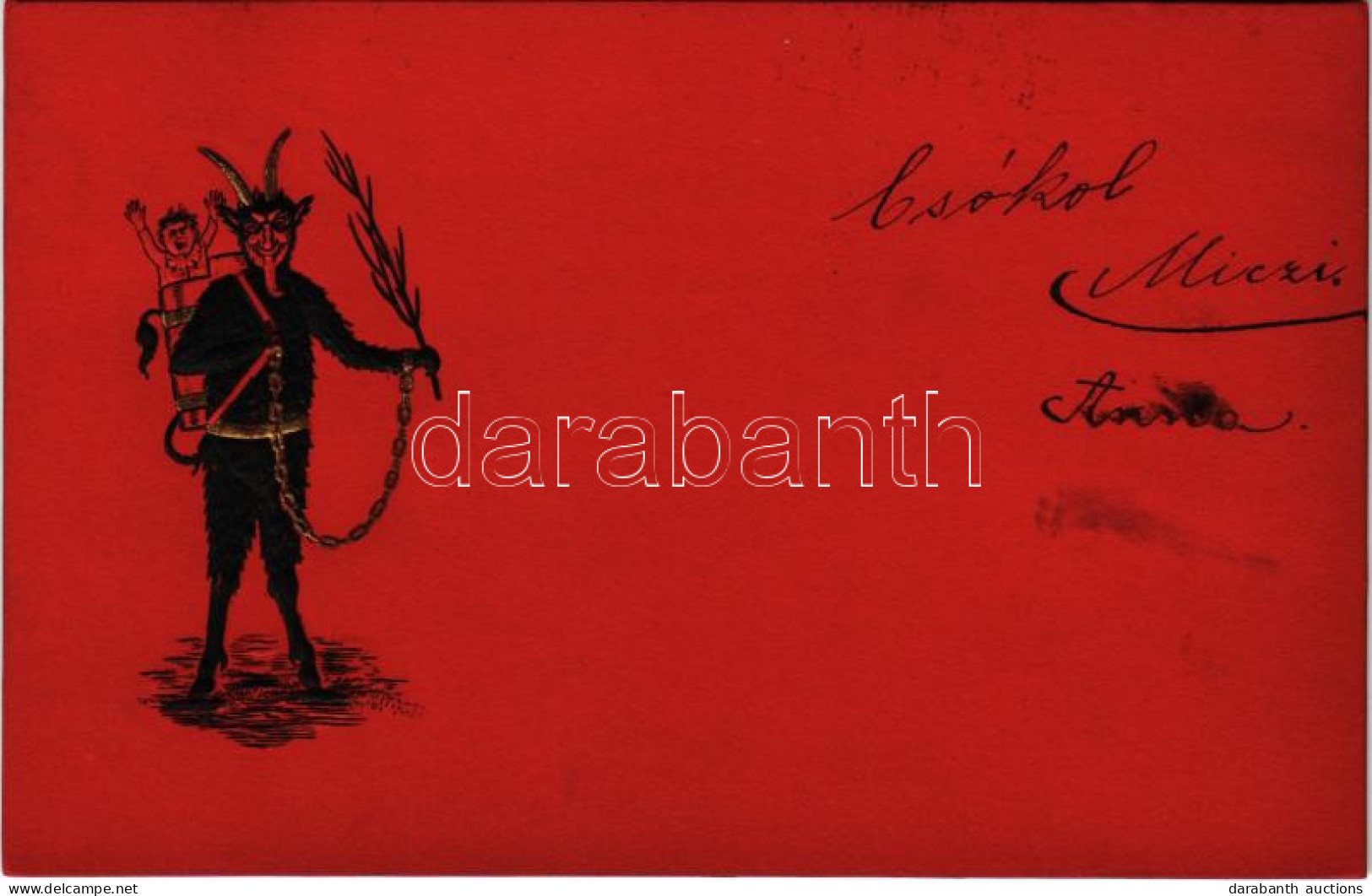 T2 1902 Dombornyomott Krampusz / Embossed Krampus - Non Classés