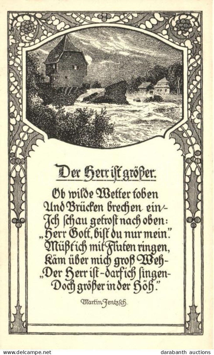 ** T1/T2 Der Herr Ist Grösser / Art Nouveau Postcard, Poem By Martin Jentzsch, Emil Müller's Verlag Nr. 213. - Ohne Zuordnung
