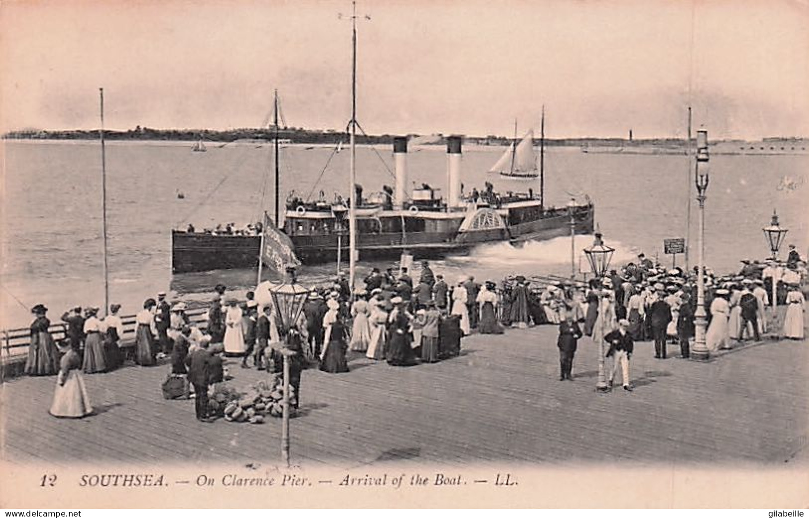 Hampshire - SOUTHSEA - On Clarence Pier - Arrival Of The Boat - Southsea