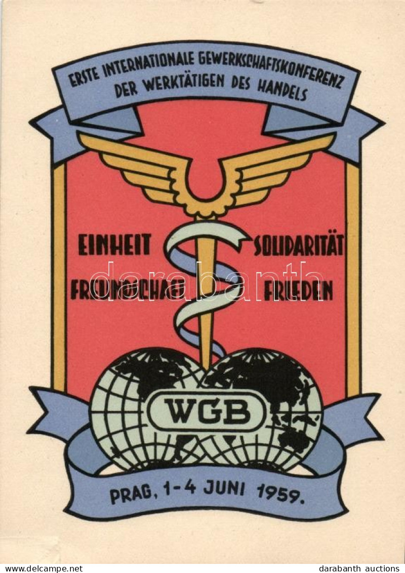 ** T4 1959 Prag, Erste Internationale Gewerkschaftskonferenz Der Werktätigen Des Handels / First International Conferenc - Unclassified