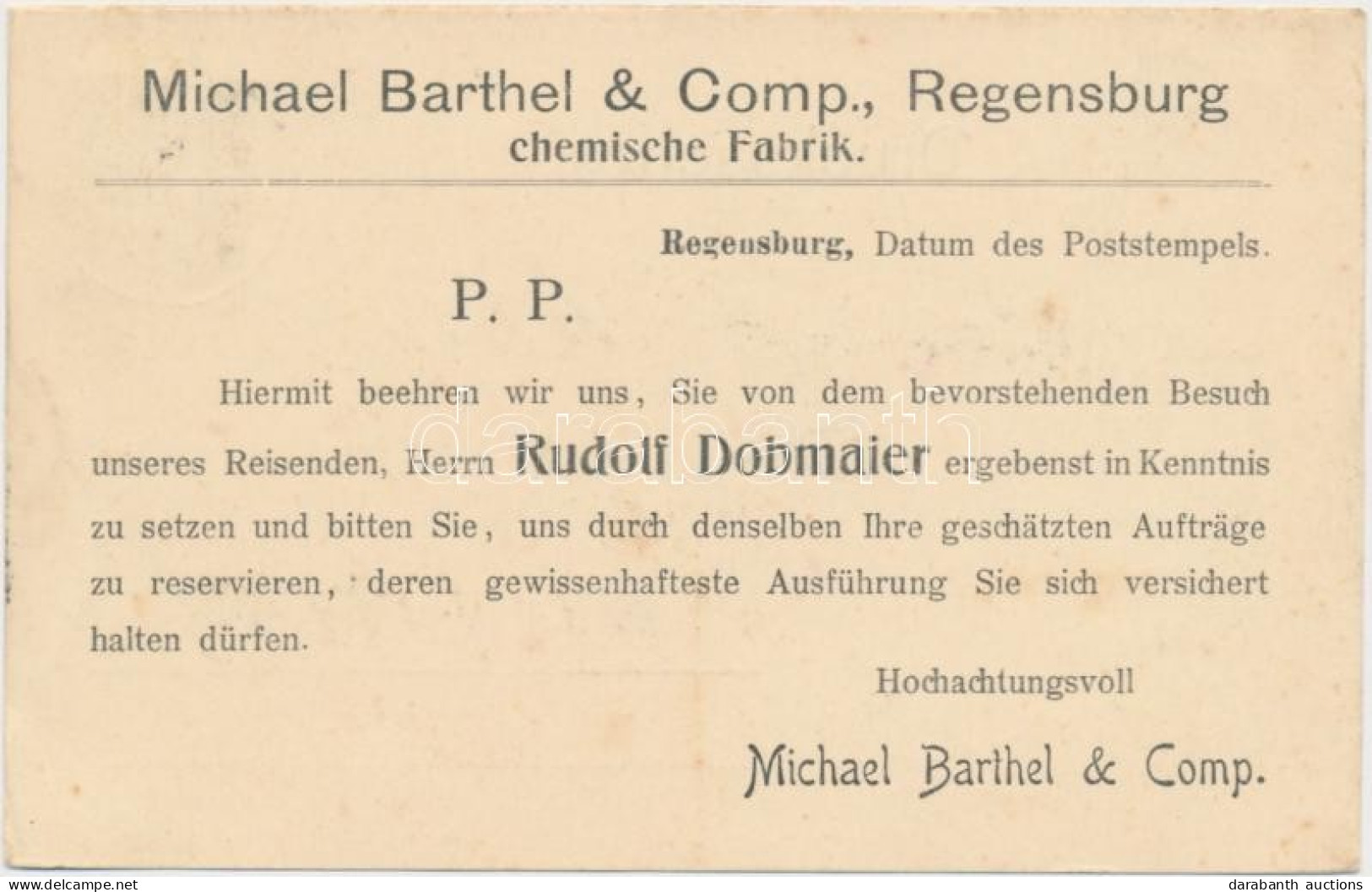 T2/T3 Michael Barthel & Comp. Chemische Fabrik / Chemical Factory Advertisement (EK) - Unclassified