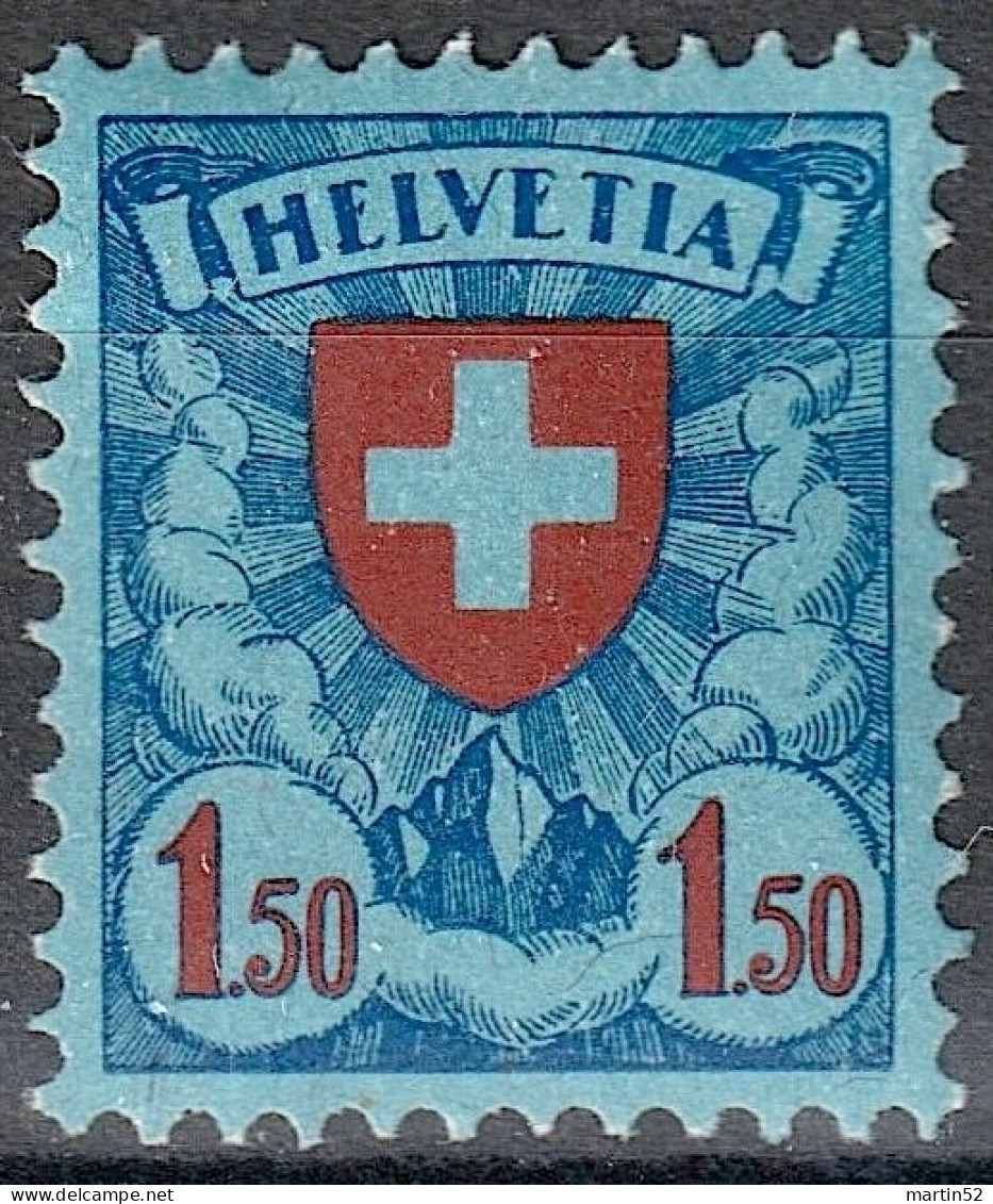 Schweiz Suisse 1924: Zu 165 Mi 196x Yv 208 (Normal-Papier) * Falzspur Trace De Charnière MLH (Zumstein CHF 90.00 -50%) - Neufs