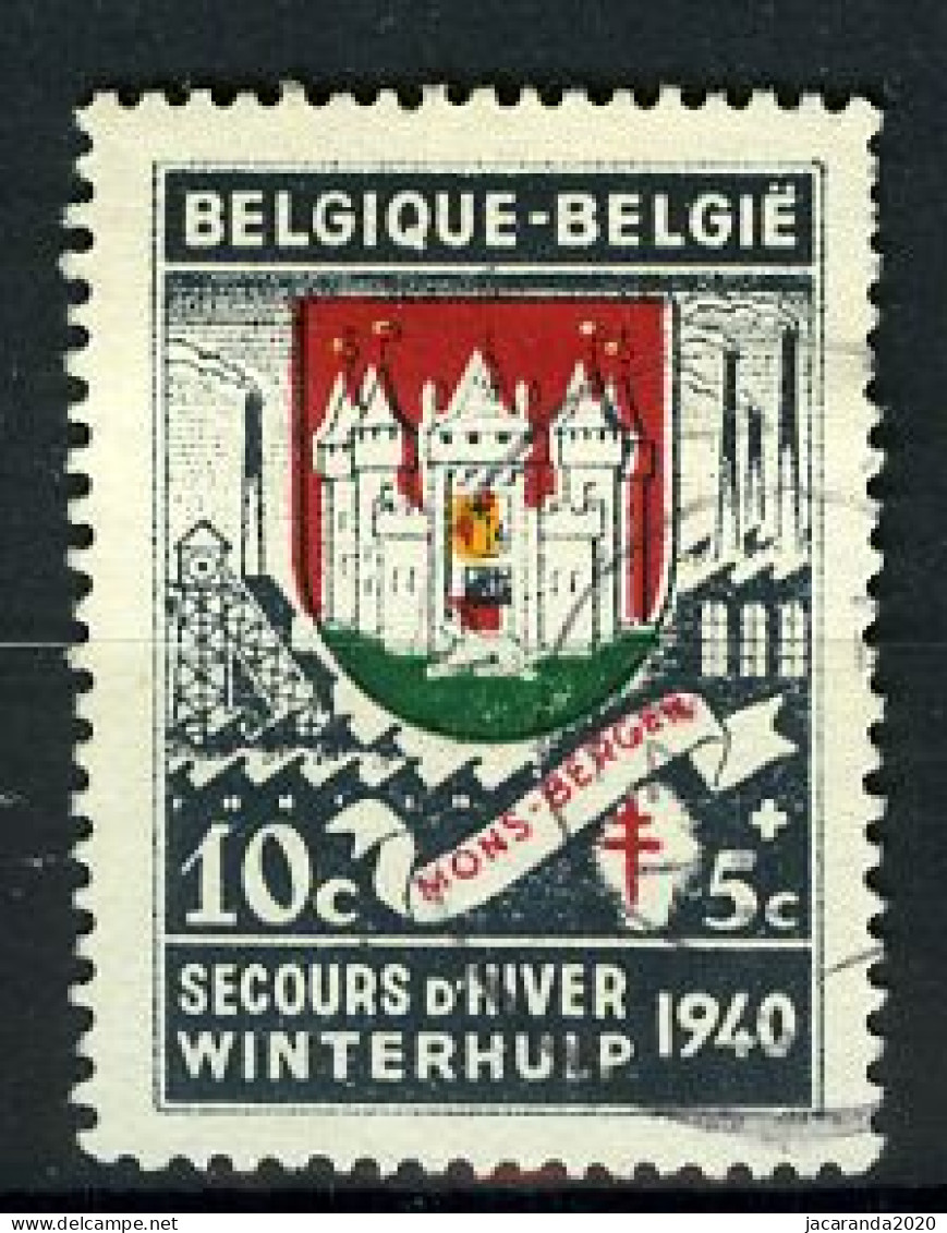 België 538 - Winterhulp - Wapens Van De Provinciehoofdplaatsen - Mons - Gestempeld - Oblitéré - Used - Usados