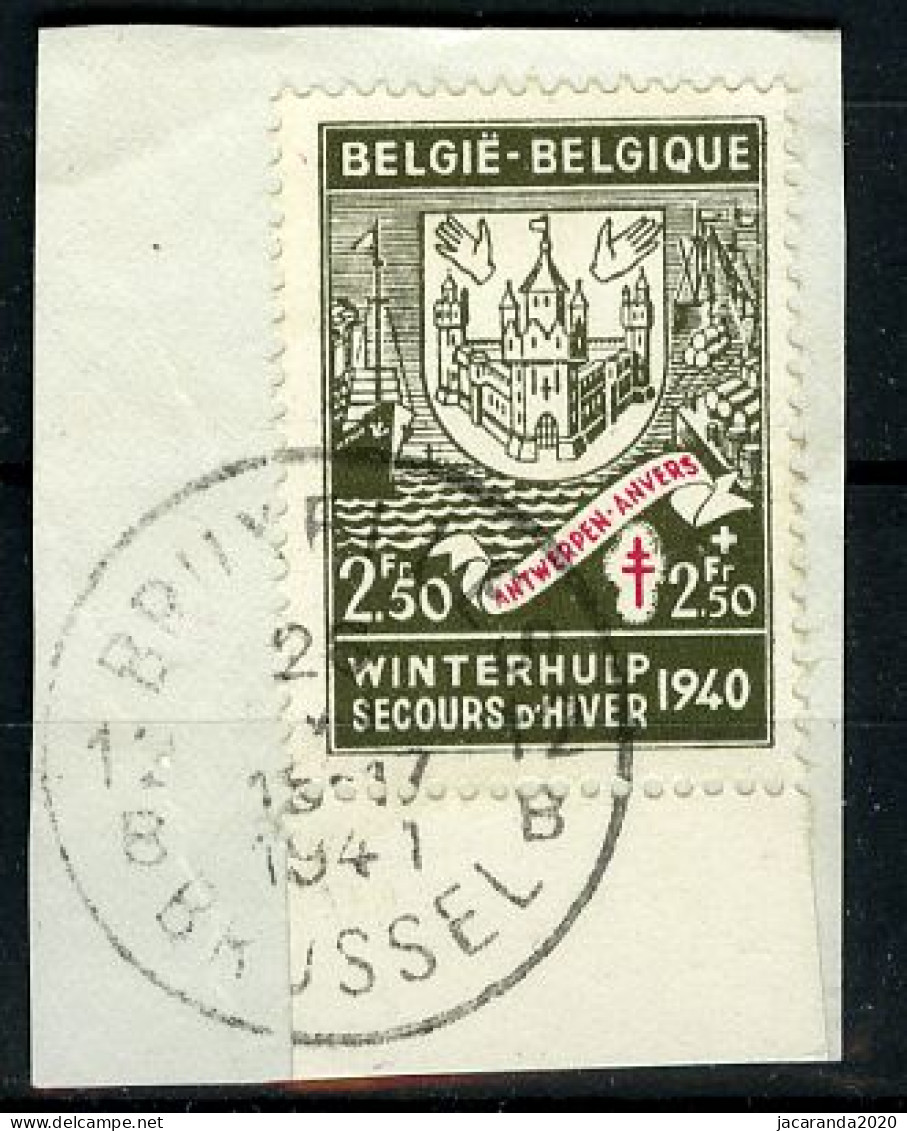 België 554 - Winterhulp - Wapens Van De Provinciehoofdplaatsen - Antwerpen - Gestempeld - Oblitéré - Used - Oblitérés