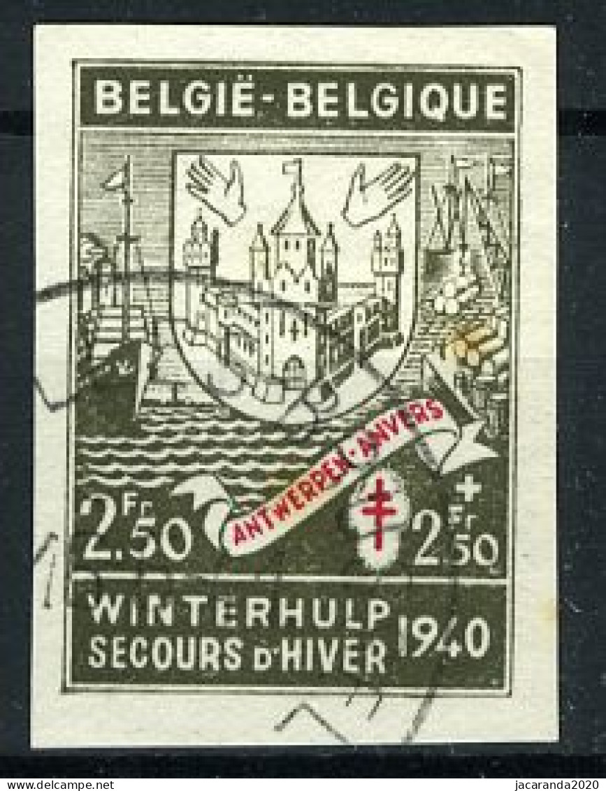 België 554A - Winterhulp - Wapens Van De Provinciehoofdplaatsen - Antwerpen - Gestempeld - Oblitéré - Used - Gebruikt