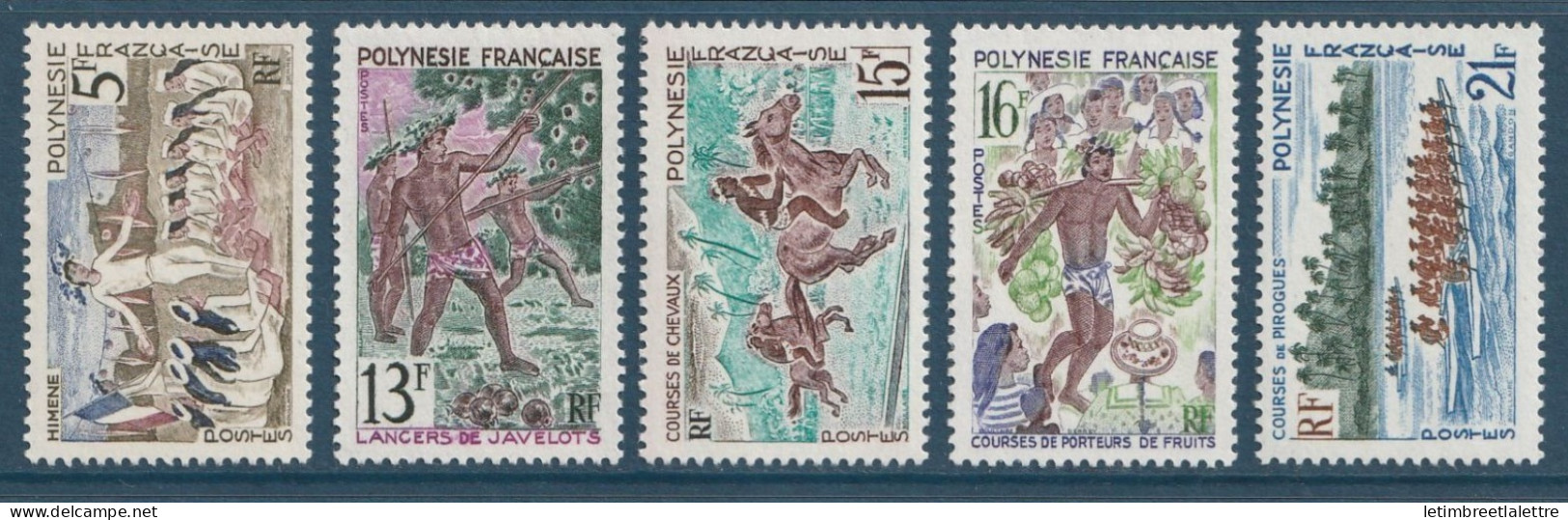Polynésie - YT N° 47 à 51 ** - Neuf Sans Charnière - 1967 - Nuevos