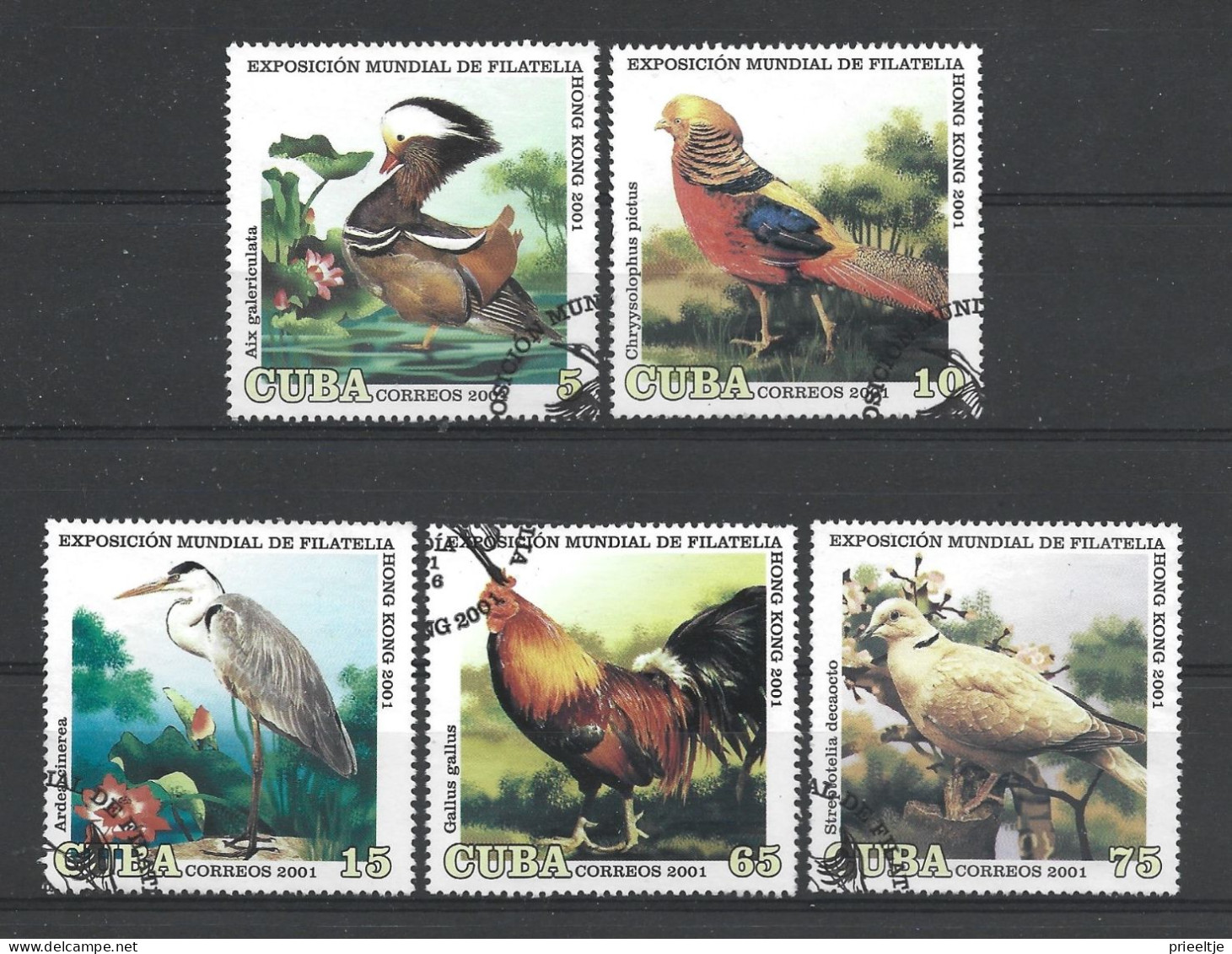 Cuba 2001 Birds Y.T. 3912/3916 (0) - Usados