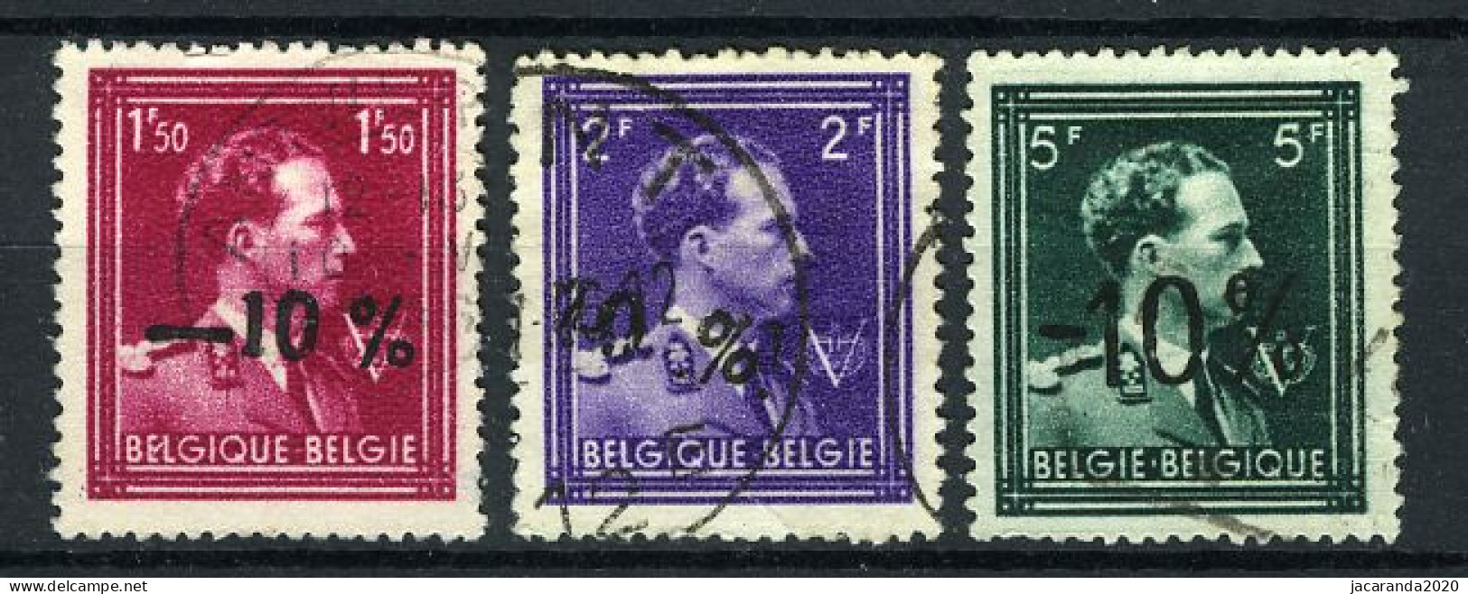 België 724N/P - Koning Leopold III - Met "V" En Kroon - Gestempeld - Oblitéré - Used - Gebraucht