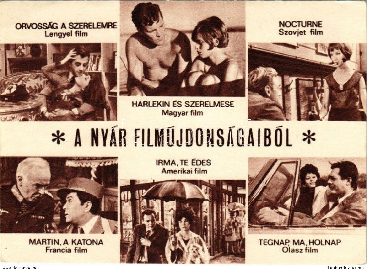 ** T2/T3 A Nyár Filmújdonságaiból: Orvosság A Szerelemre, Harlekin és Szerelmese, Nocturne, Martin A Katona, Tegnap, Ma, - Ohne Zuordnung