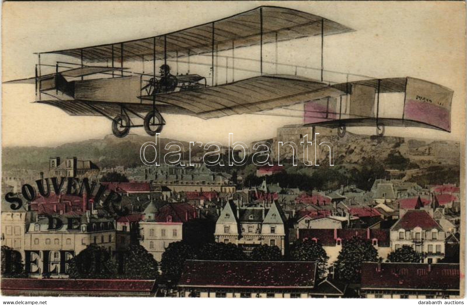 * T2 Souvenir De Belfort / Greetings From Belfort With Farman Aircraft, Aeroplane - Non Classés