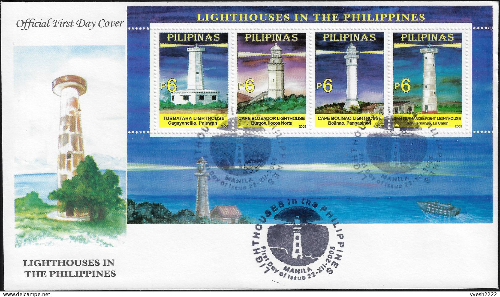 Philippines 2006 Y&T BF 231 Sur FDC. Phares - Phares