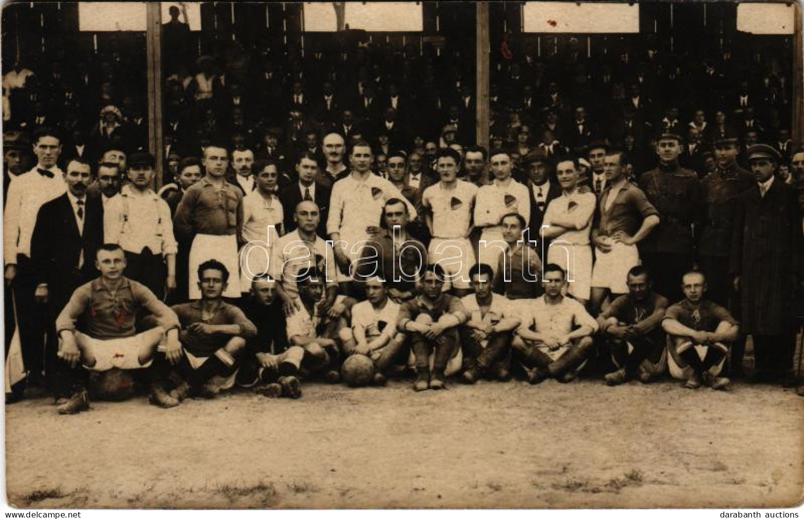 * T2/T3 1921 Békéscsaba Előre Labdarúgócsapat, Focisták, Futball / Hungarian Football Team. Róna és Fehér Photo (fl) - Unclassified