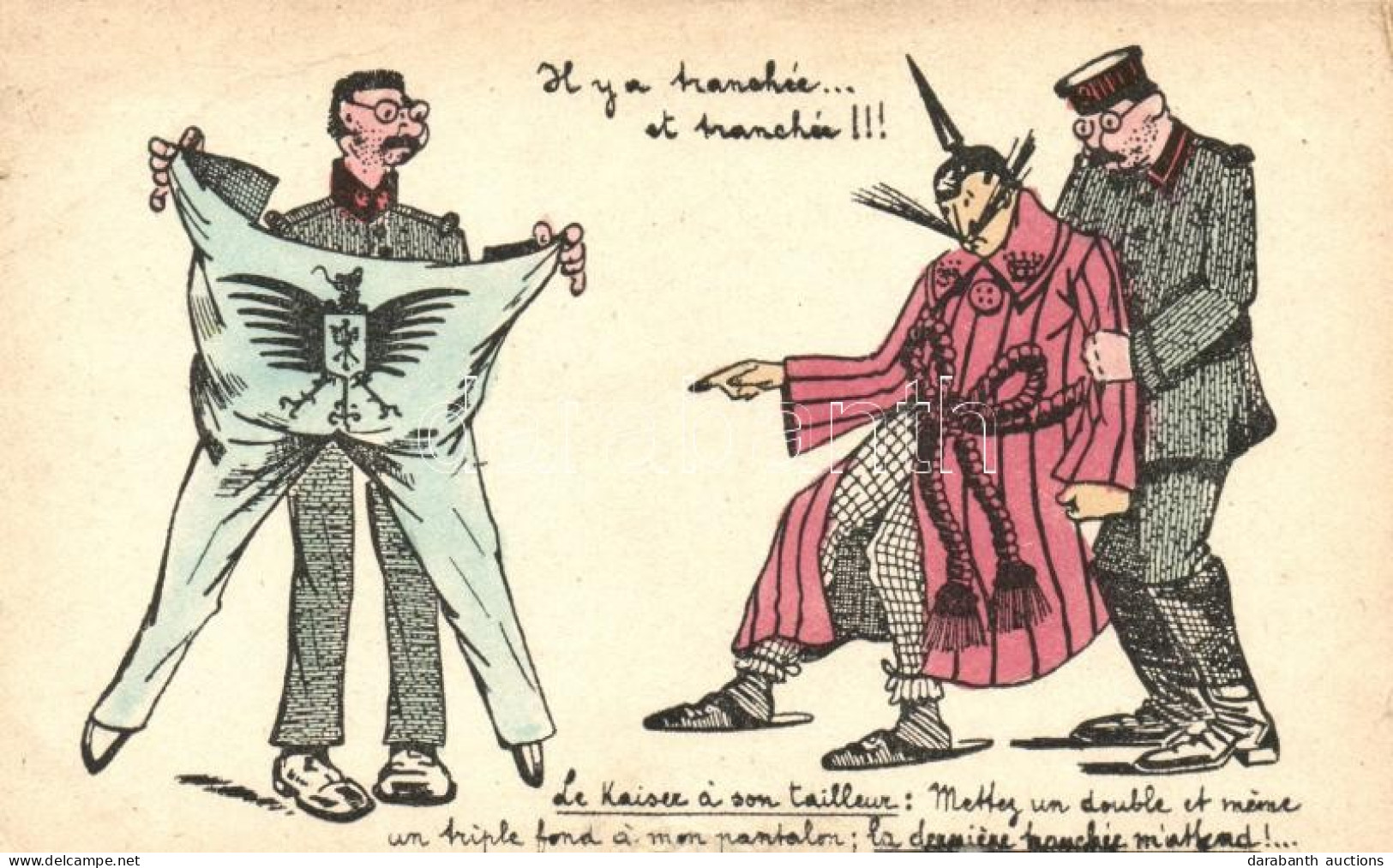 ** T3 Wilhelm II, Humorous Satire Card (EB) - Non Classificati