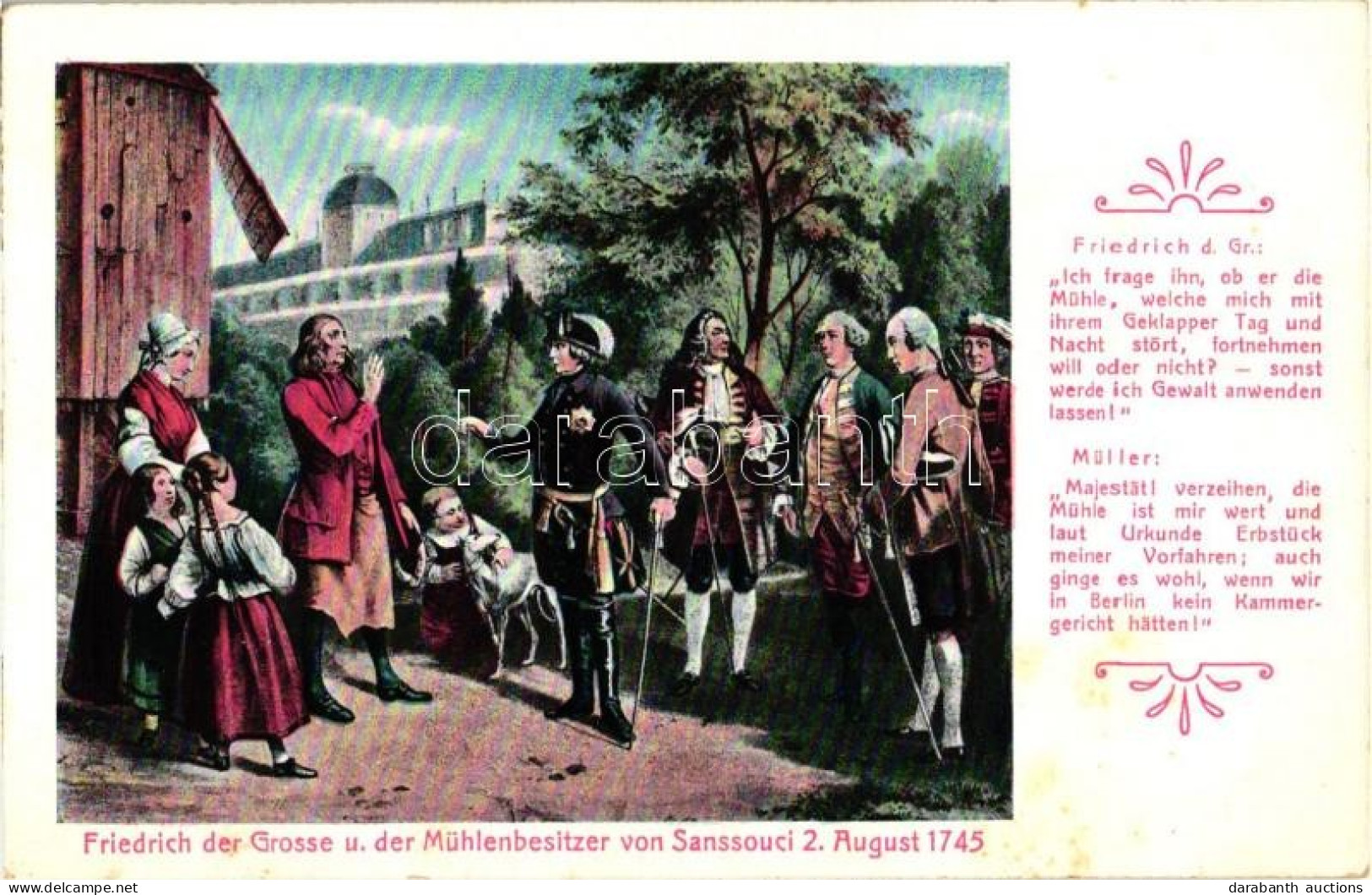 ** T2 Friedrich Der Grosse U. Der Mühlenbesitzer Von Sanssouci 2 August 1745 / Friedrich II. - Zonder Classificatie