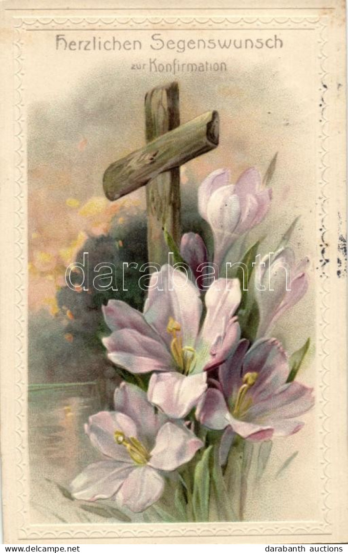 T2 Segenswunsch Zur Konfirmation / Blessing For Confirmation, Greeting Card, Emb. Litho - Non Classés