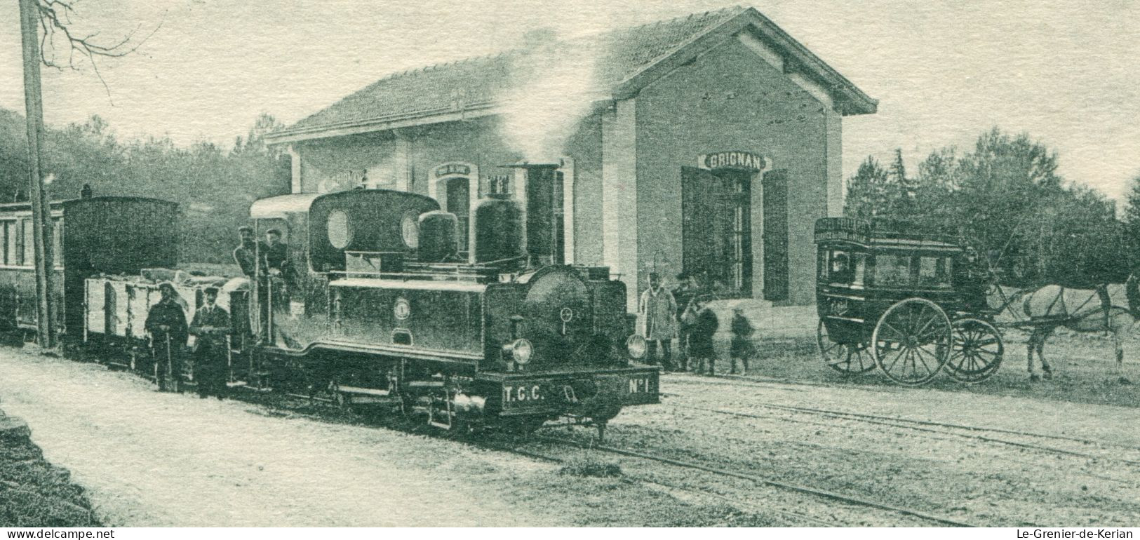 Grignan - Le Tramway En Gare - N°448 - Voir 3 Scans & Descriptif - Grignan