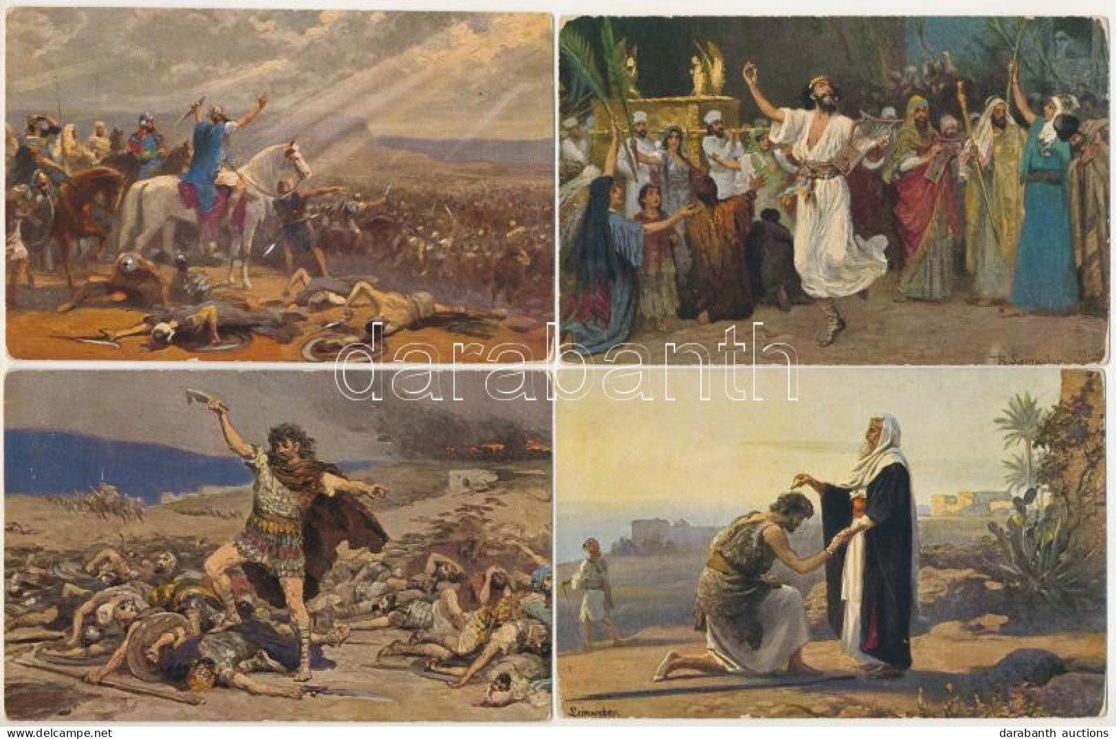 **, * Die Heilige Schrift: Bilder Aus Dem Alten Testament, 3-4. Serie - 23 Pre-1945 Religious Art Postcards S: Robert Le - Non Classificati